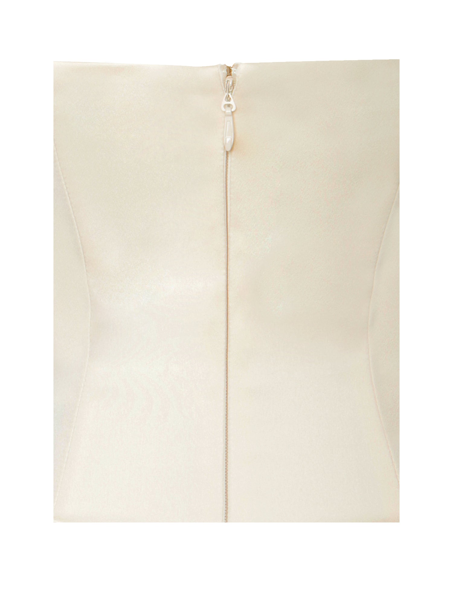 Aubrey Satin Bubble Hem Mini Dress | Egg White