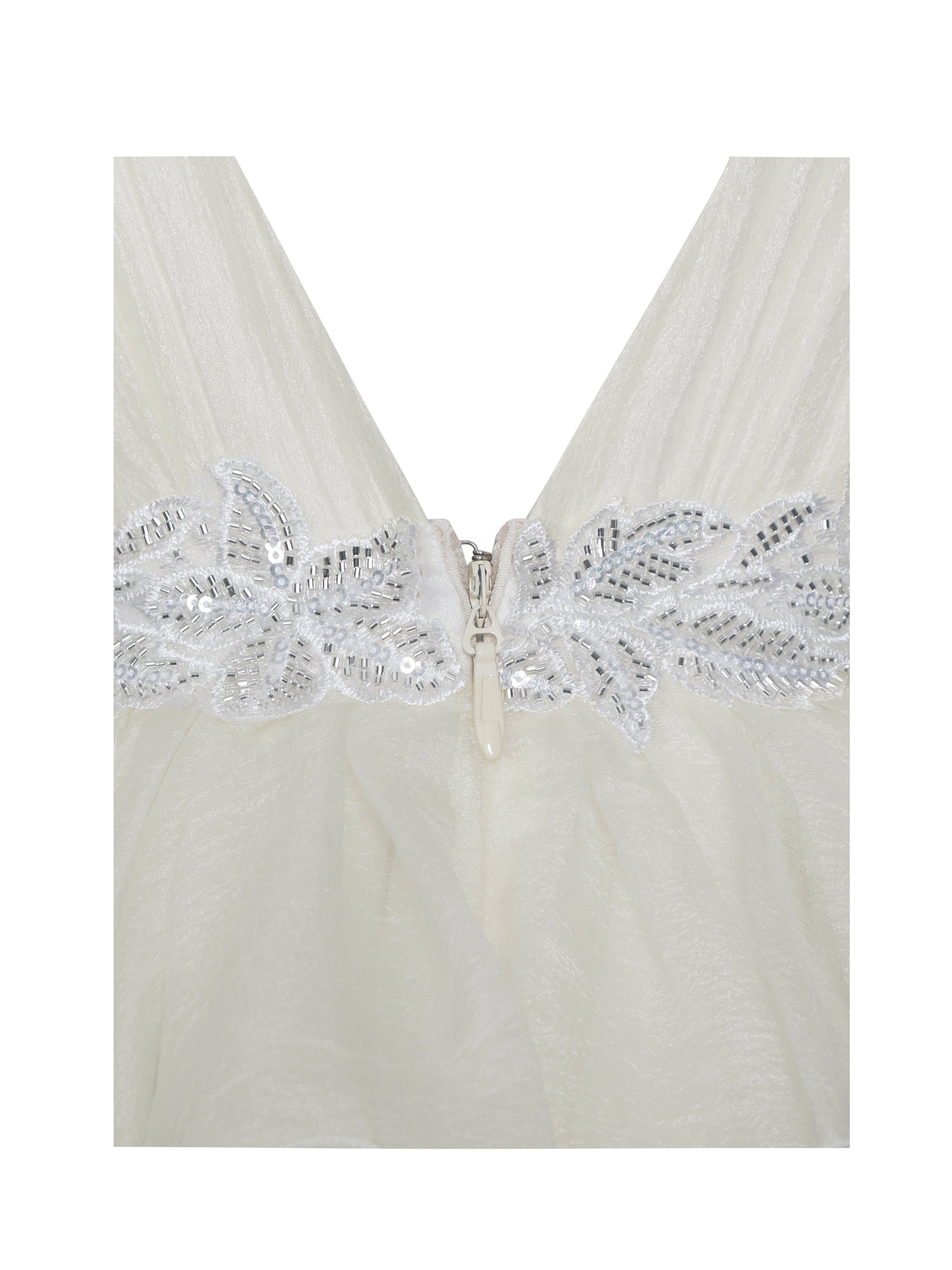 Calleigh Flare Beaded Belt Maxi Gown | Off White