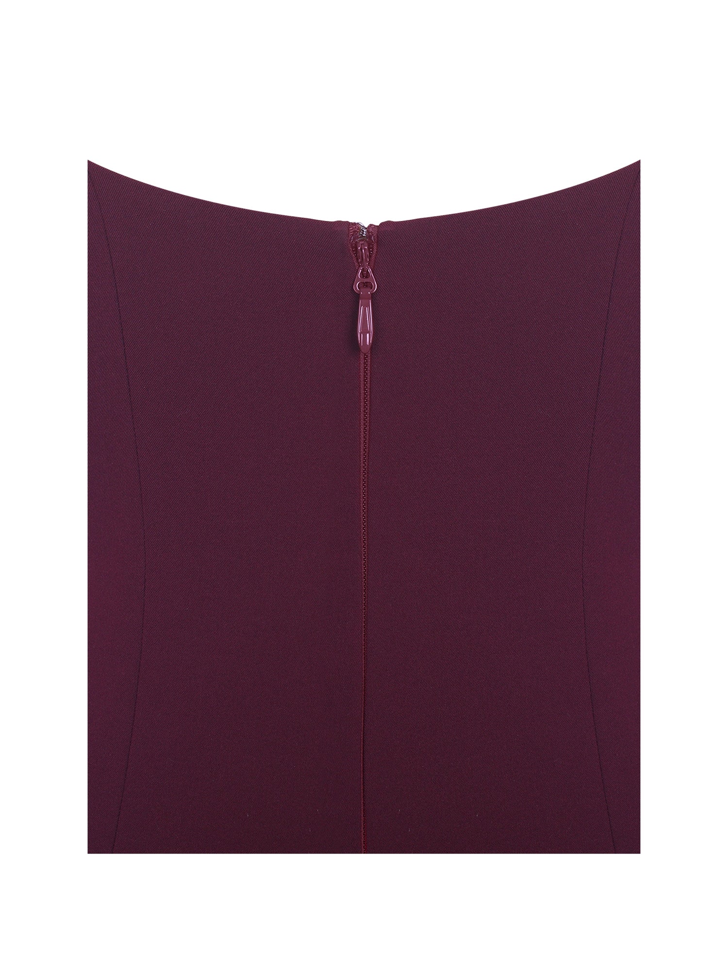 Tori Pleated Mini Dress with Chiffon Scarf | Wine Red