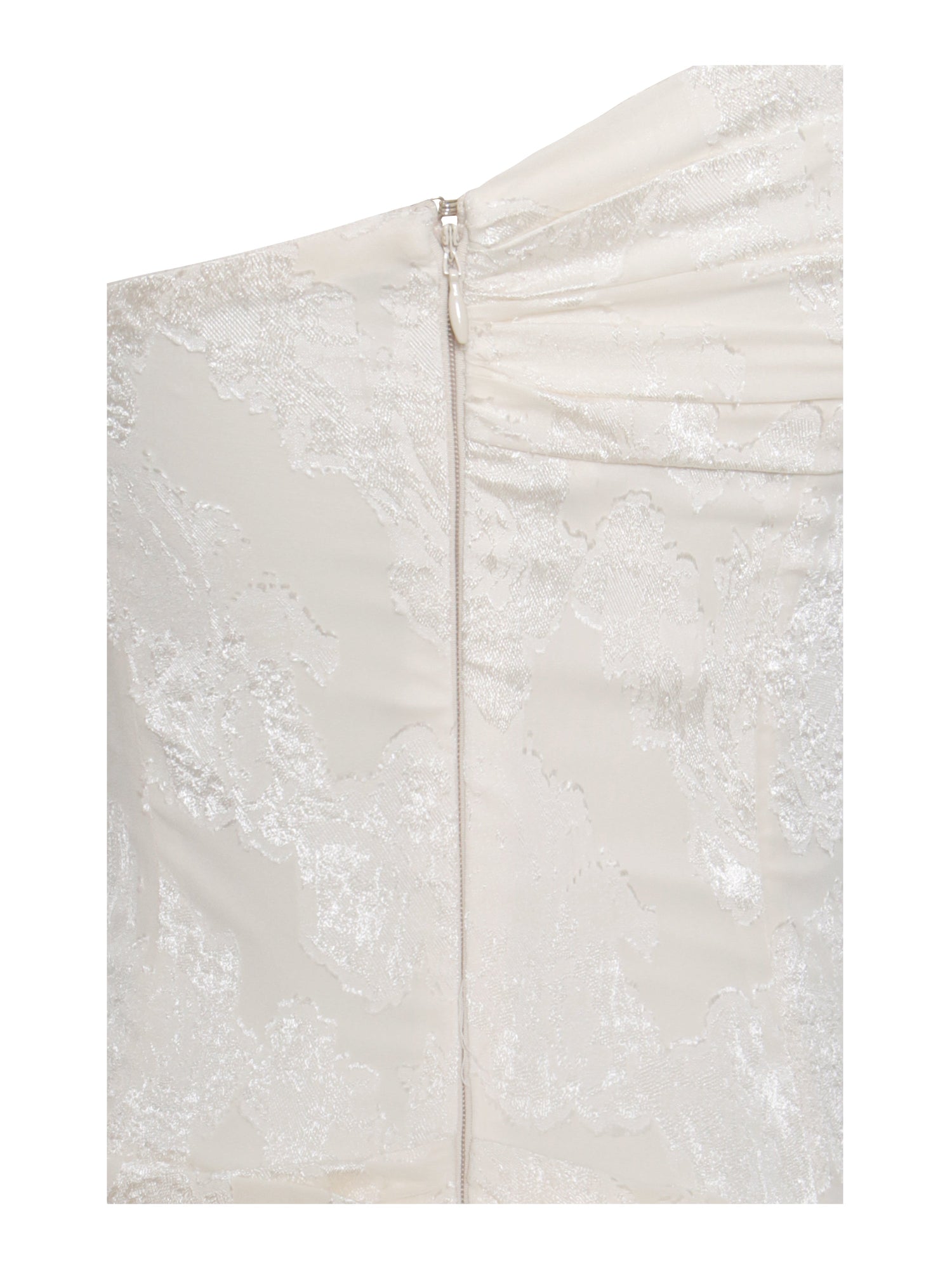 Xatia Jacquard Textured High Slit Maxi Dress | Off White
