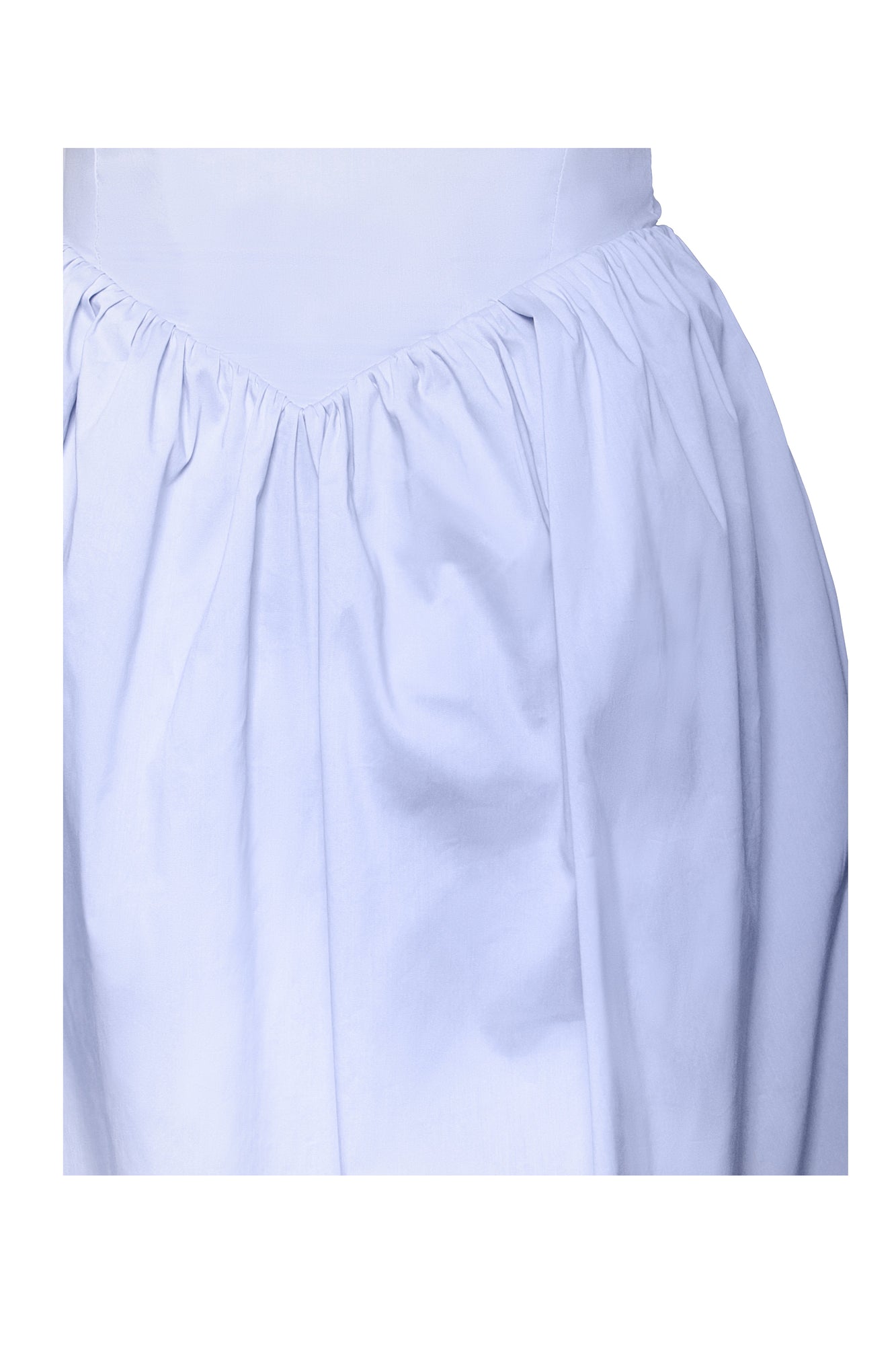 Reina Cotton Poplin Drop Waist Corset Midi Dress | Blue