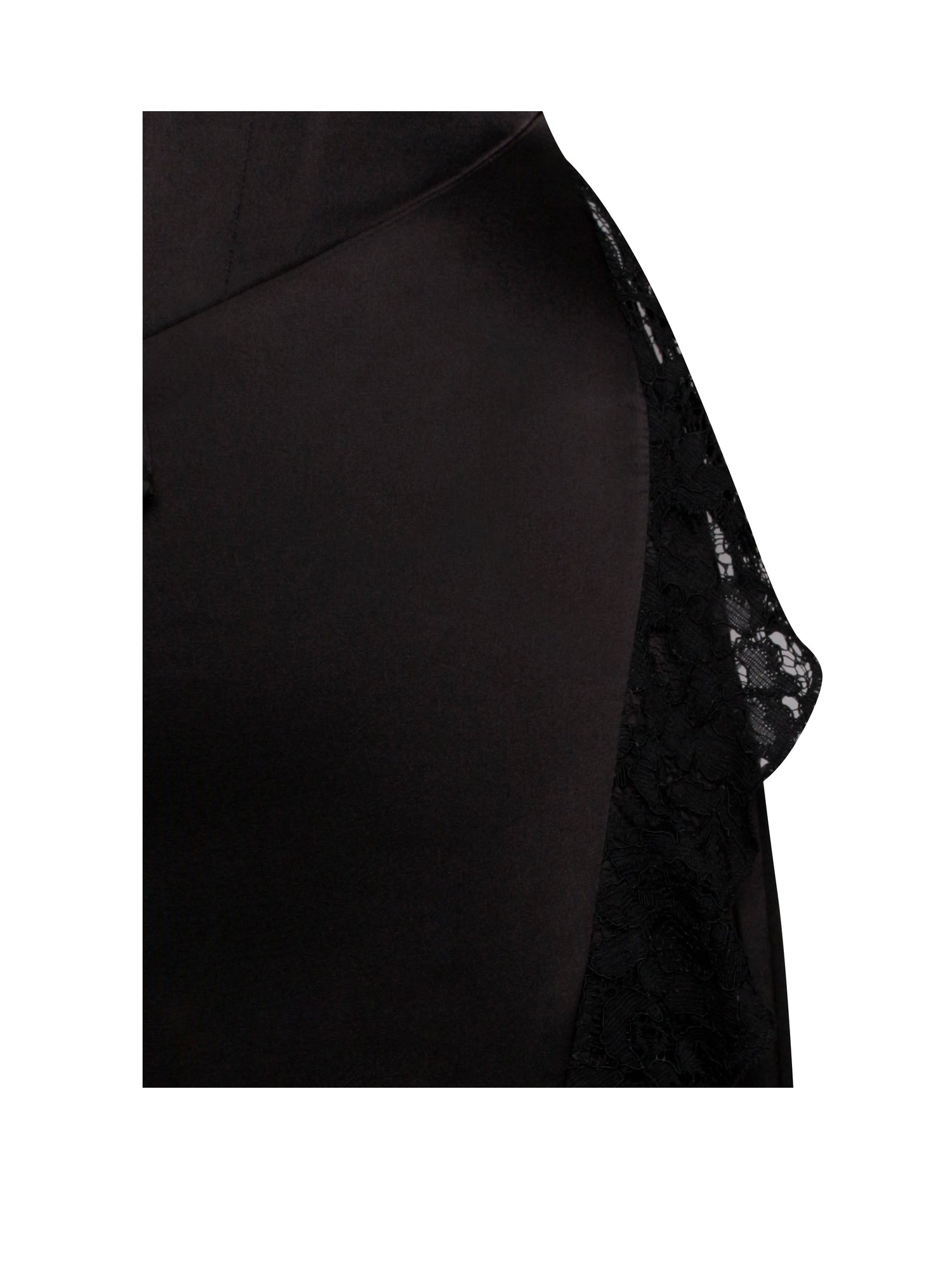 Freddie Lace Satin Maxi Corset Dress | Black