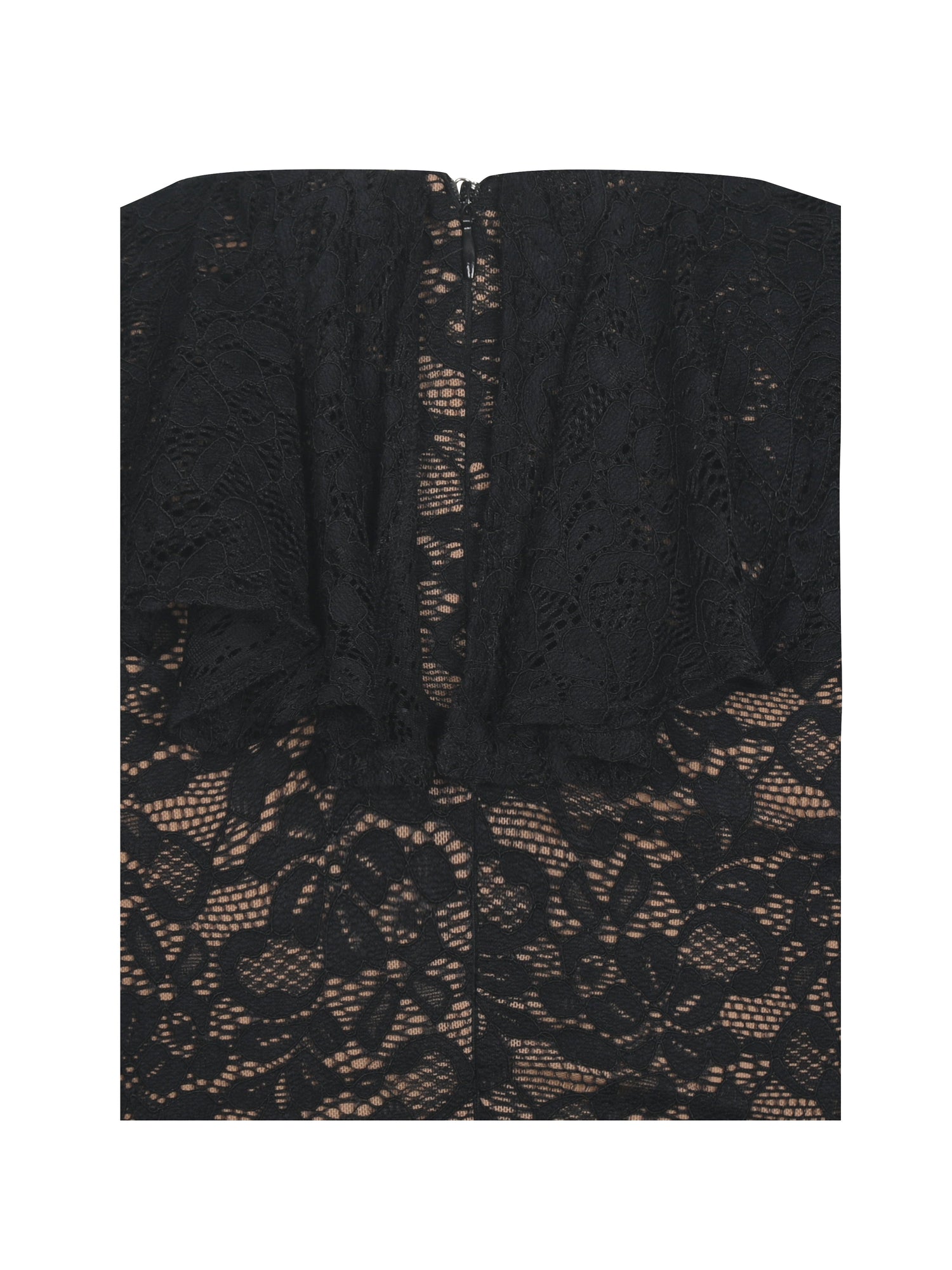 Parisa Lace Ruffled Mermaid Maxi Dress | Black