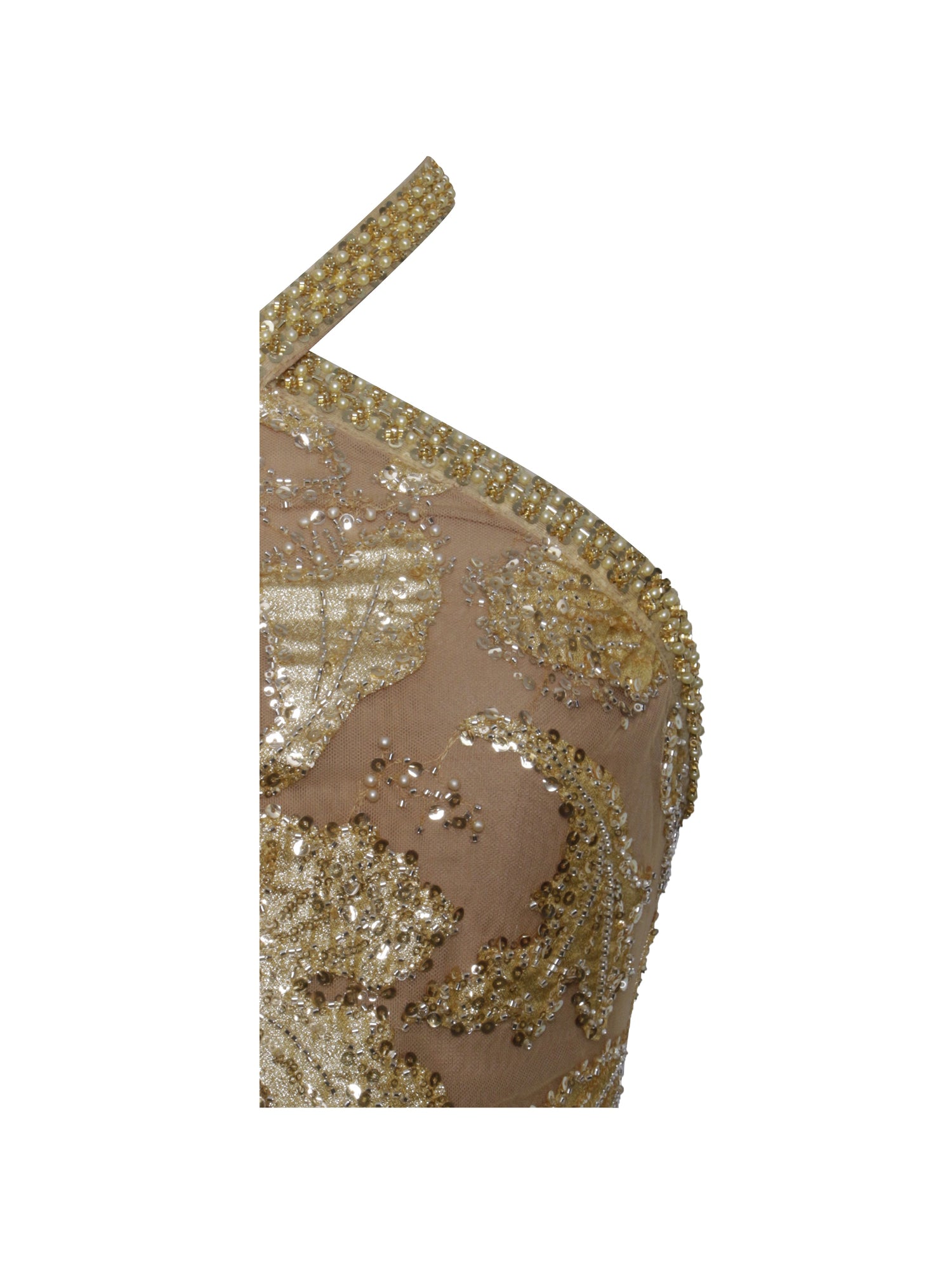 Gazelle Embroidered Vintage Style Maxi Dress | Gold