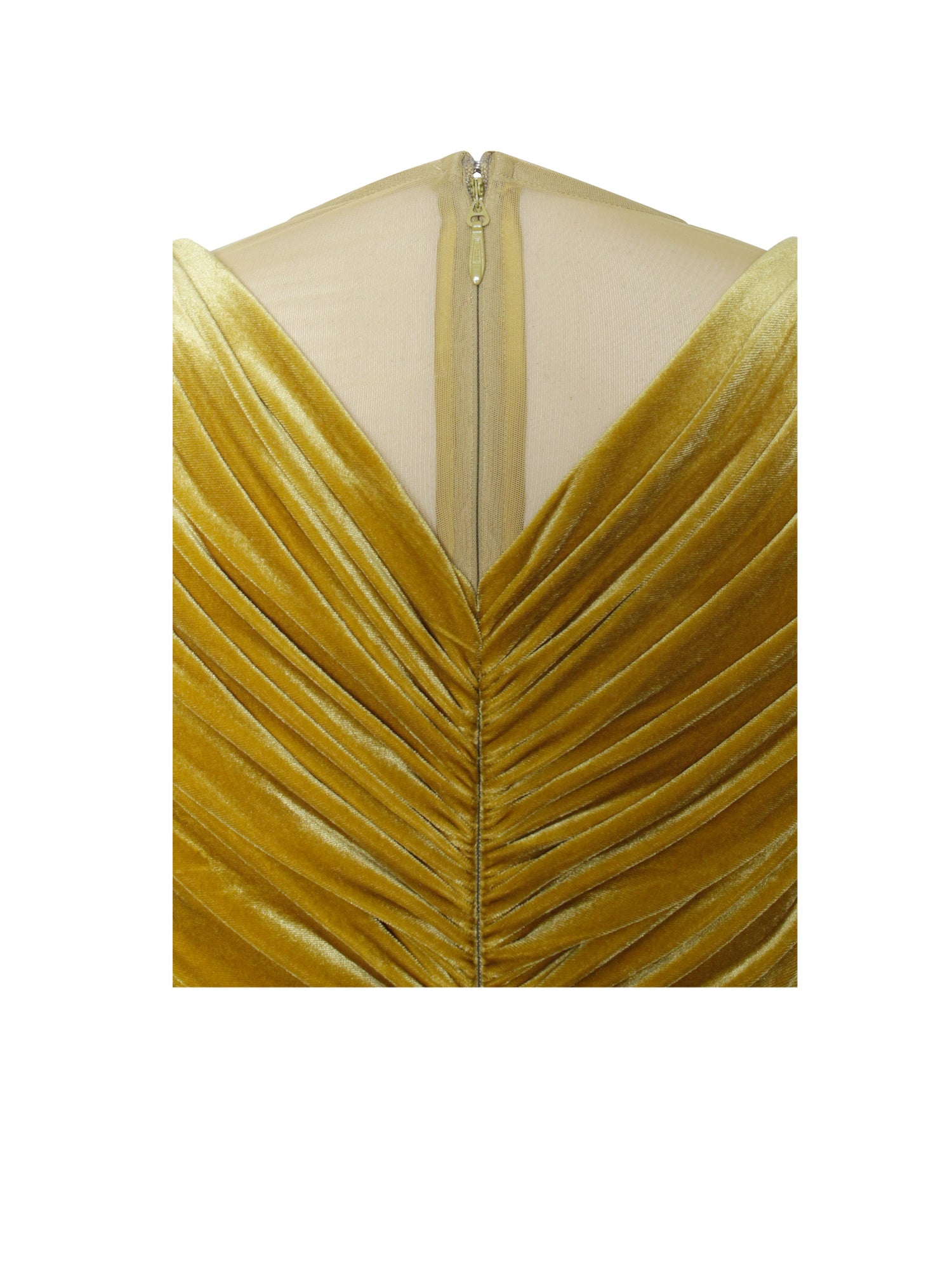 Carey Velvet Long Sleeve Mini Dress | Gold