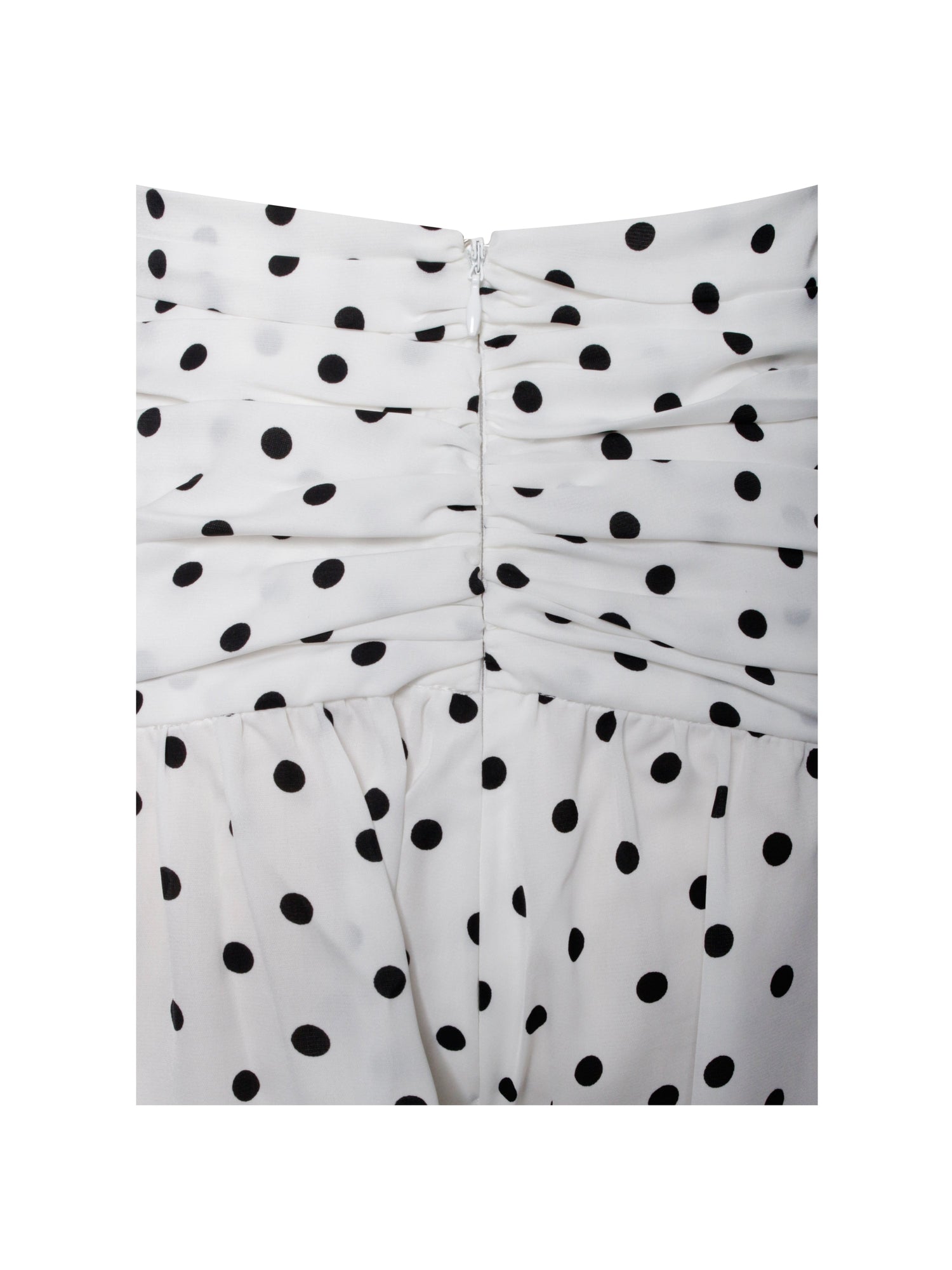 Oriana Halter Jumpsuit | White Polka Dots