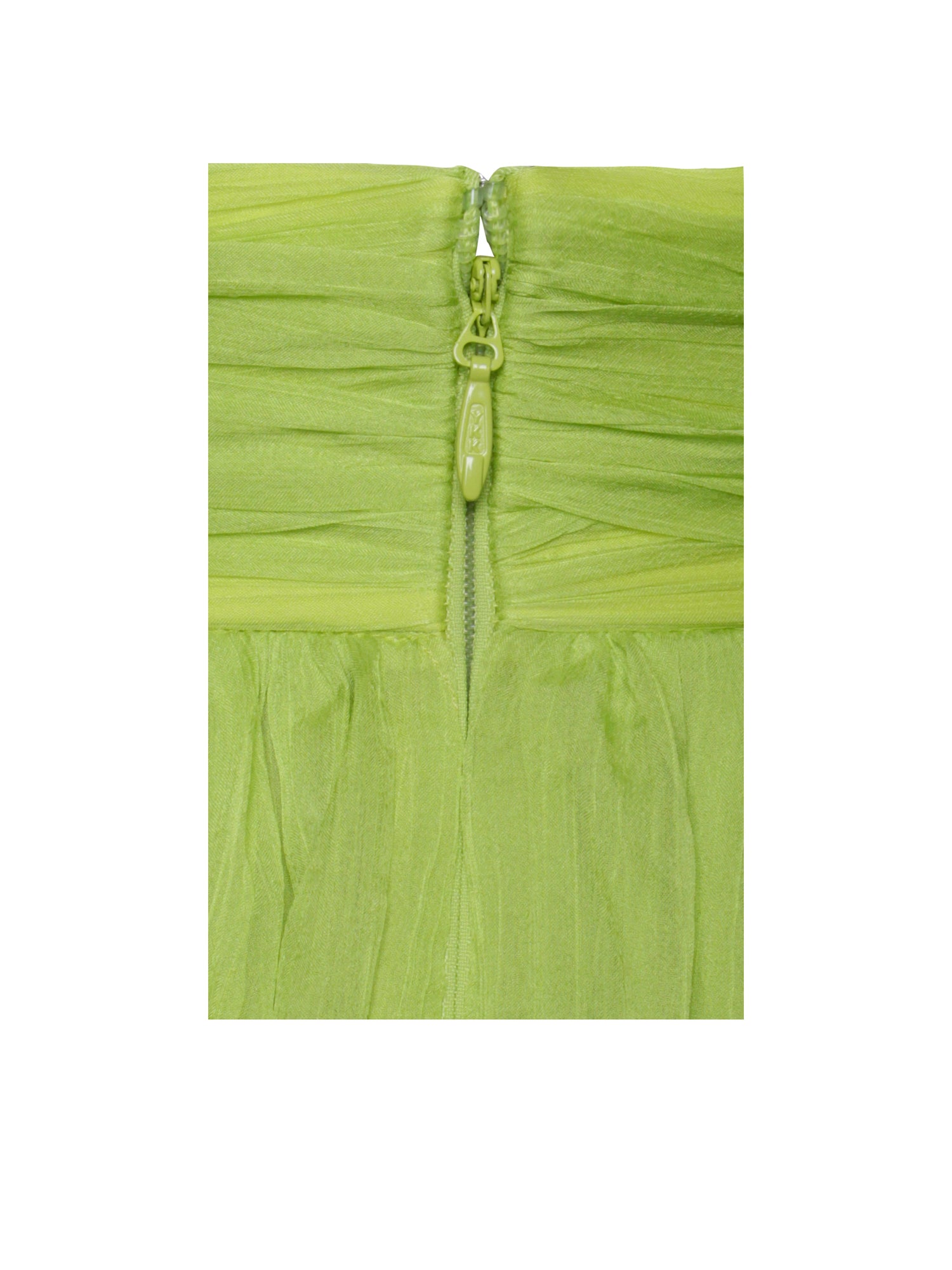 Valley Of Angels Chiffon Pleated High Slit Maxi Dress | Lime