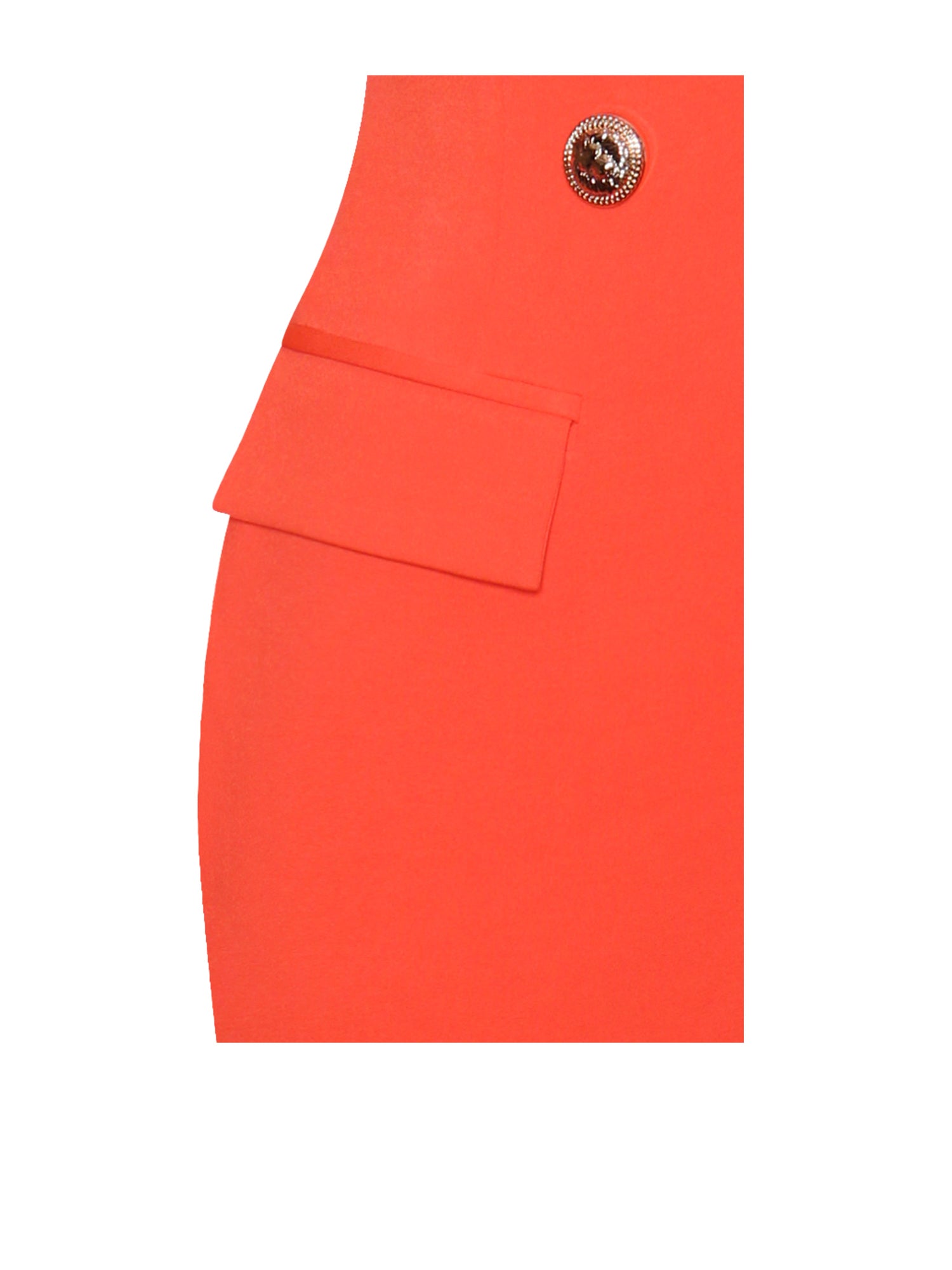 Keep One Up One Sleeved Orange Crepe Tuxedo Blazer Dress - Miss Circle