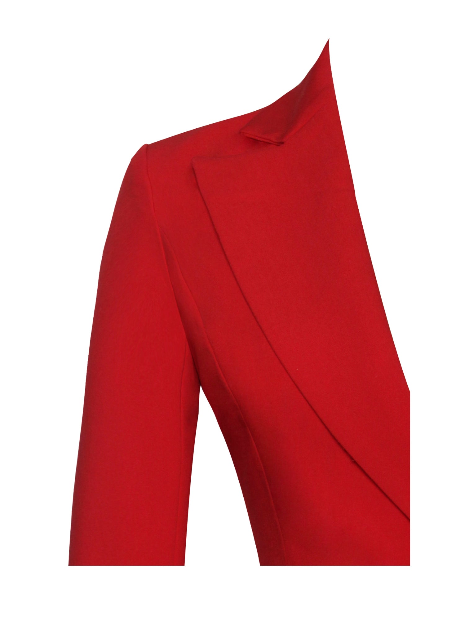 Quilla Feather Crystal Sleeve Backless Blazer Dress | Red