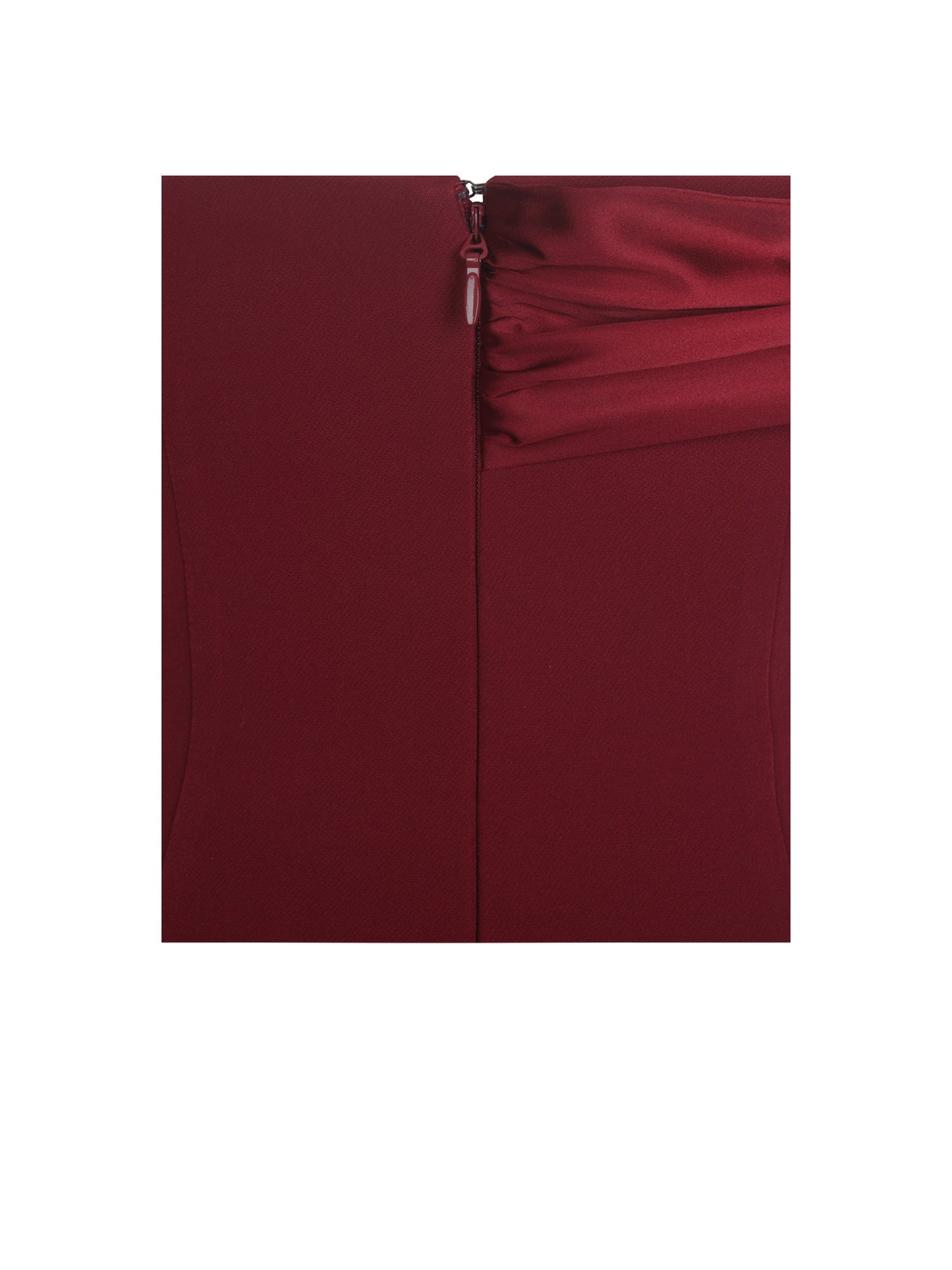 Ovelia Satin Ribbon Strapless Mini Dress | Crimson