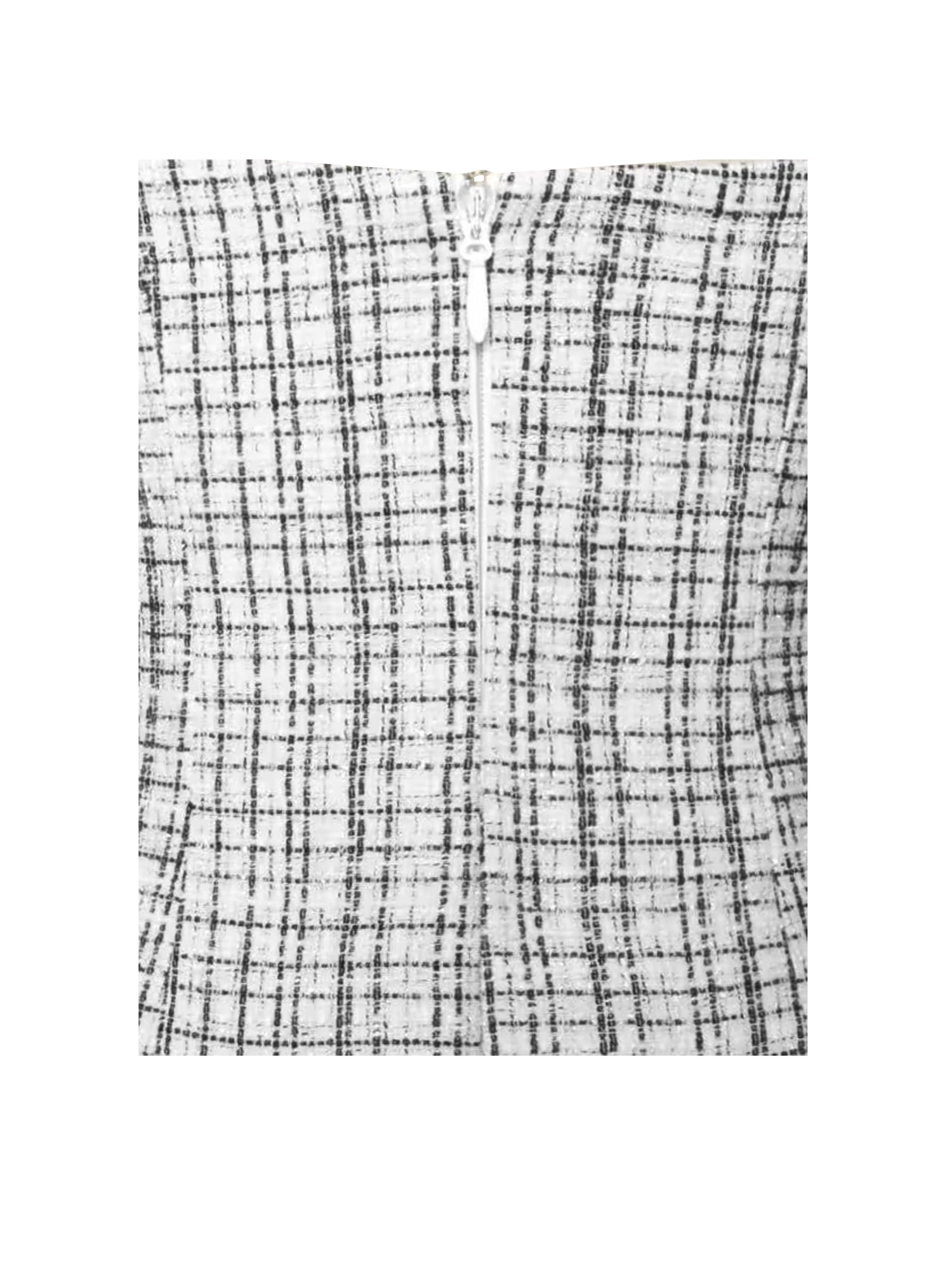 Melody Plaid Tweed Halter Drop Waist Mini Dress | Black and White