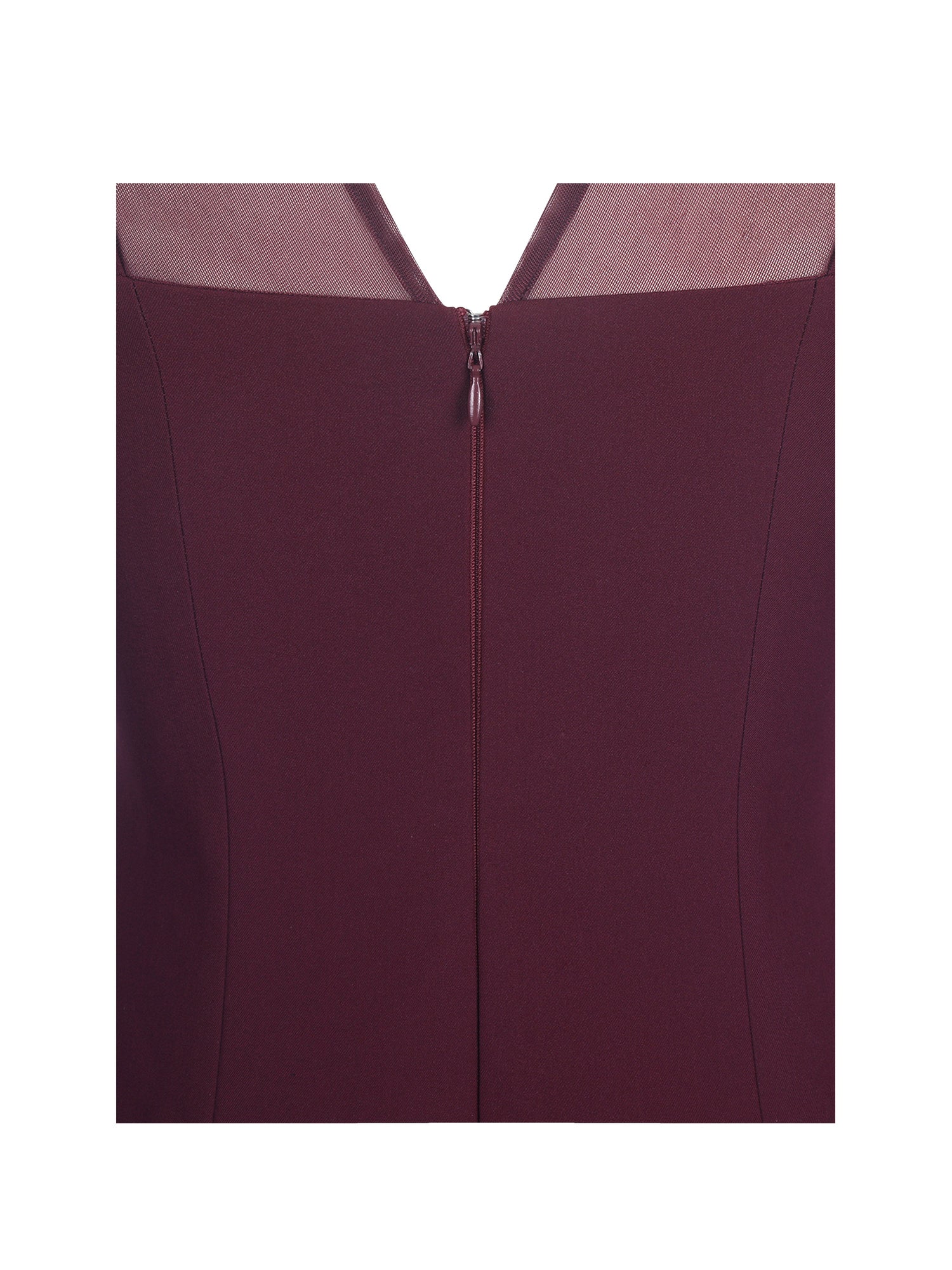 Natasha Faux Two-Piece Turtleneck Mini Dress | Burgundy