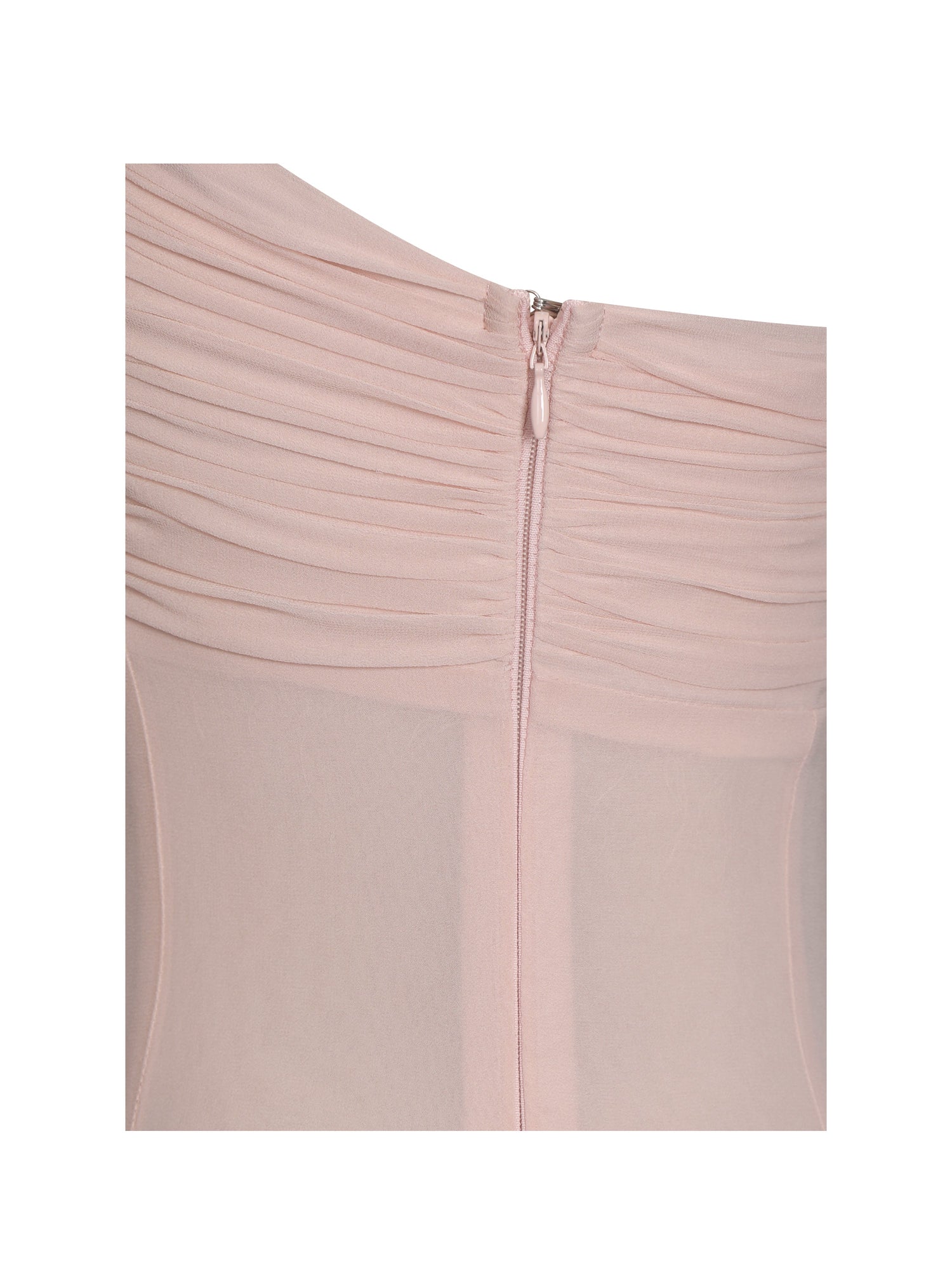 Mae Ruched Breast Applique Trim Trailing Dress | Pink