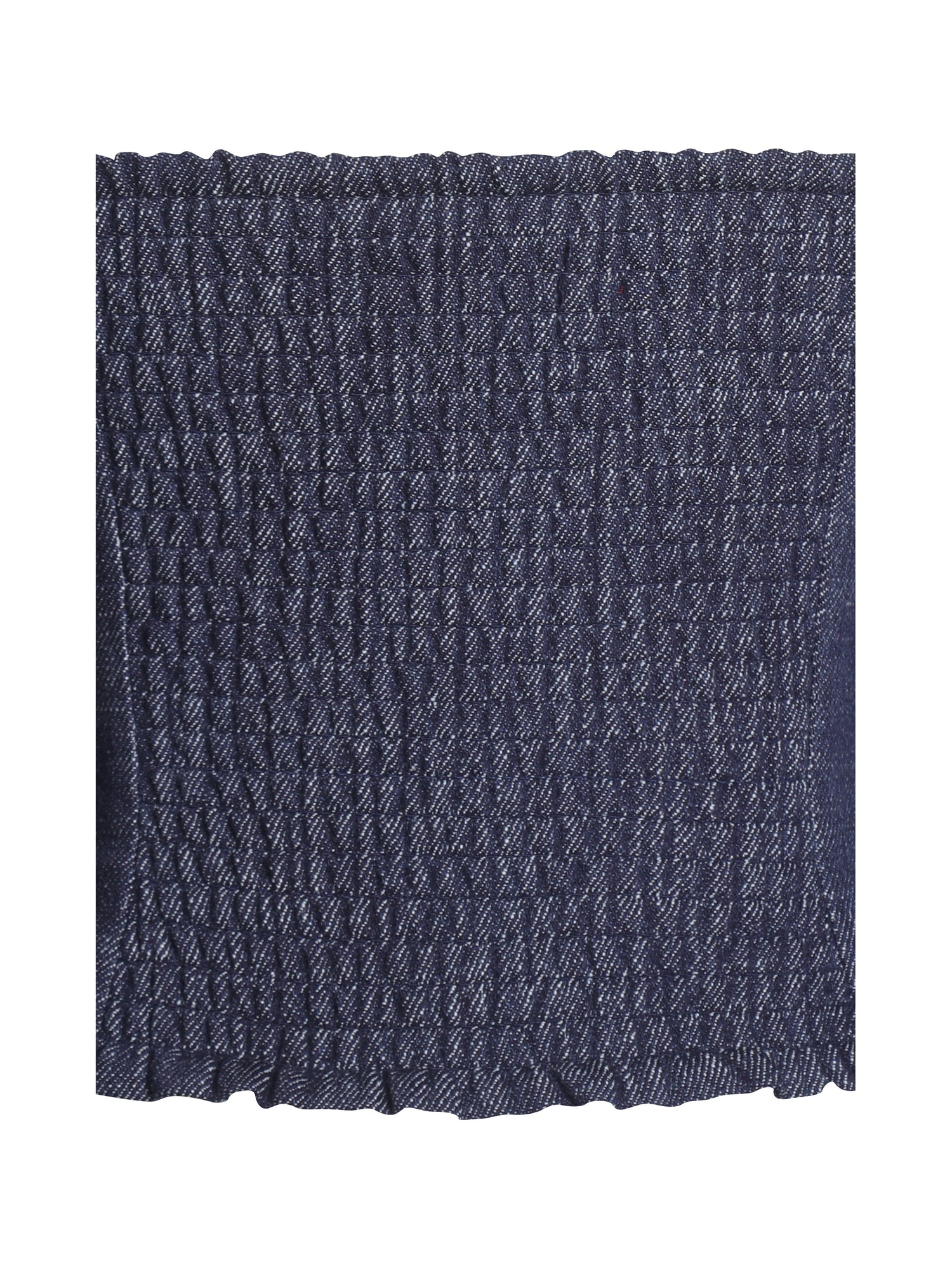 Rafaella Cotton Denim Halter Lapel Top | Navy