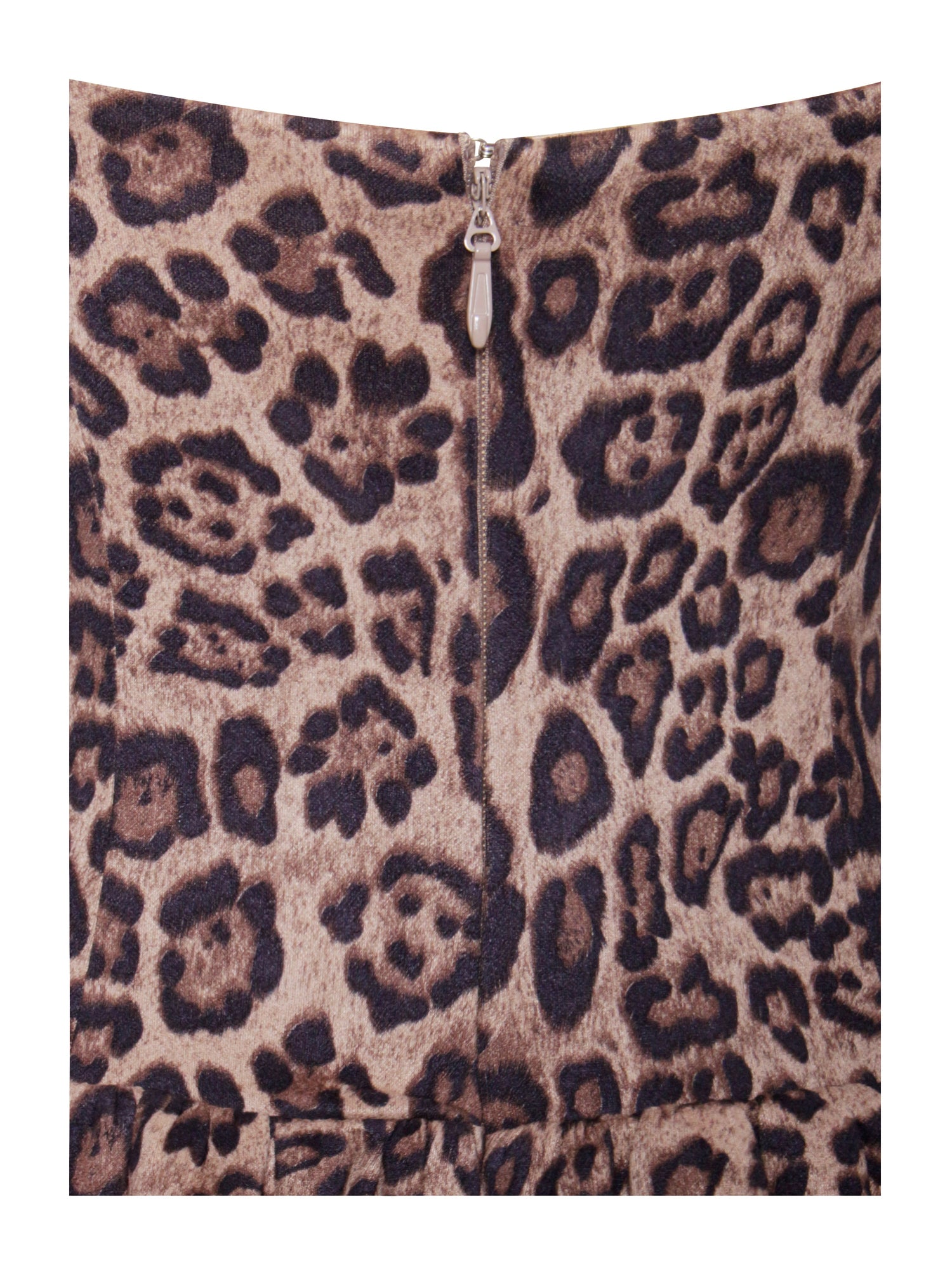 Uchenna Stretchy Strapless Midi Dress with lace trim | Cheetah Print