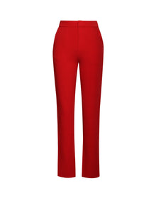 Vayla Skinny Fit Crepe Trousers | Red
