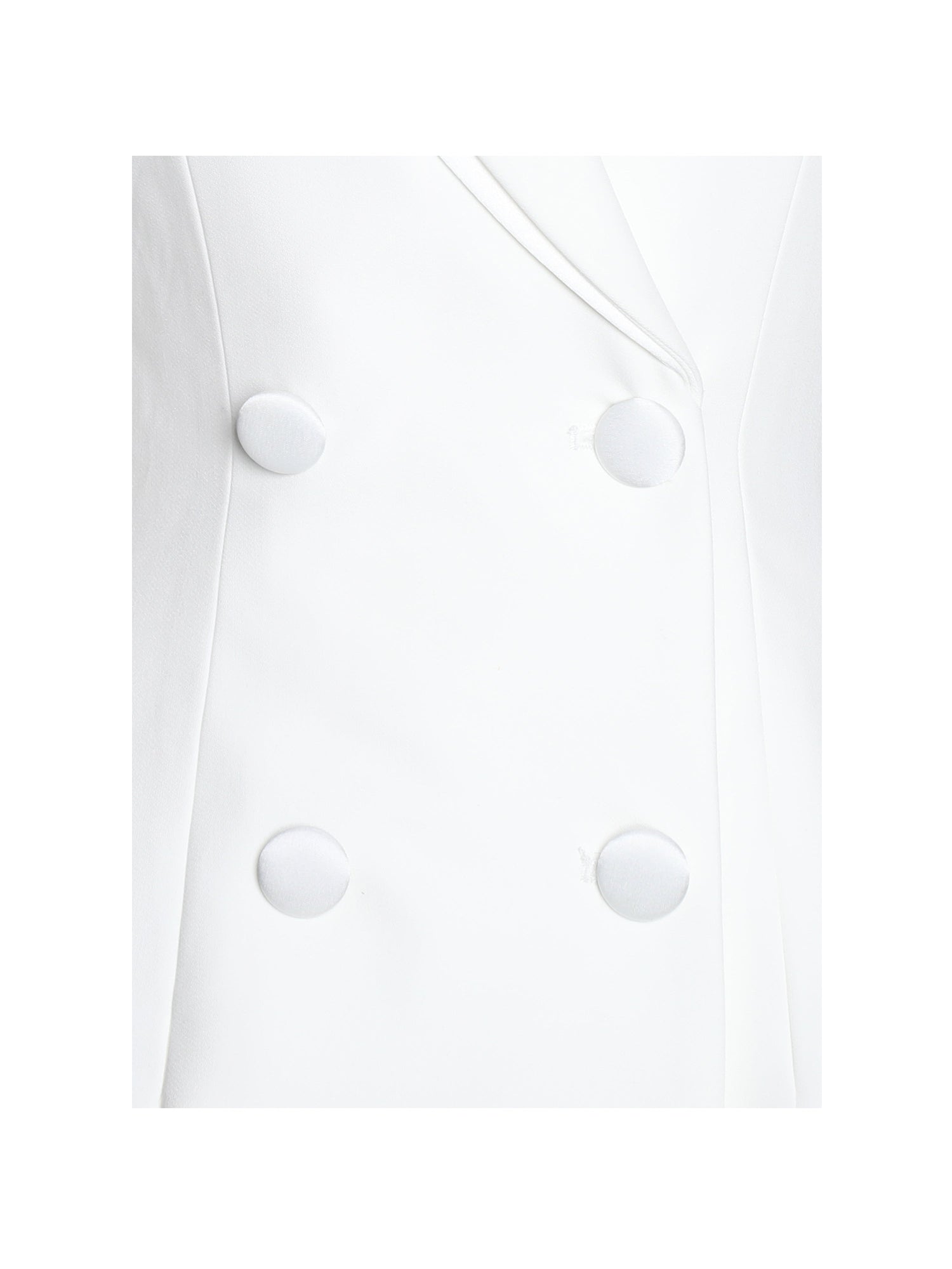 Madelina Double Breast Satin Trim Blazer Dress | White