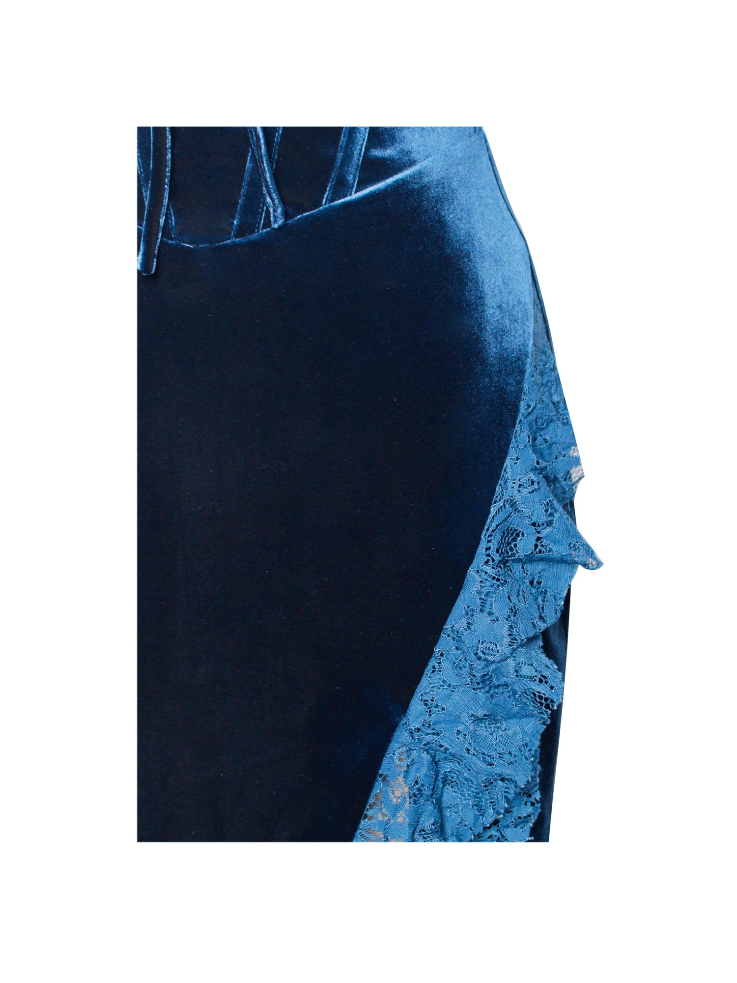 Odilia Lace Velvet Maxi Dress | Teal