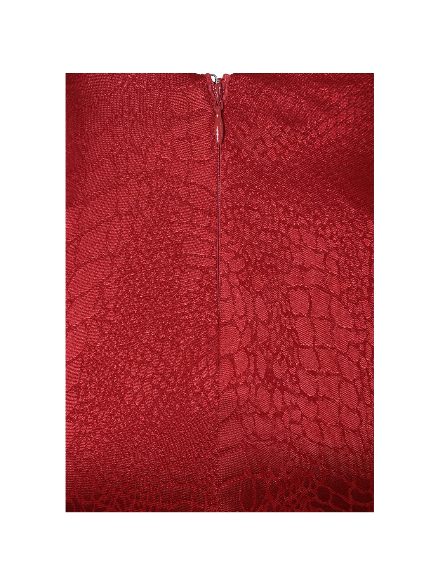 Kelsey Croc-Embossed Flared Hem Maxi Dress with Scarf | Scarlet