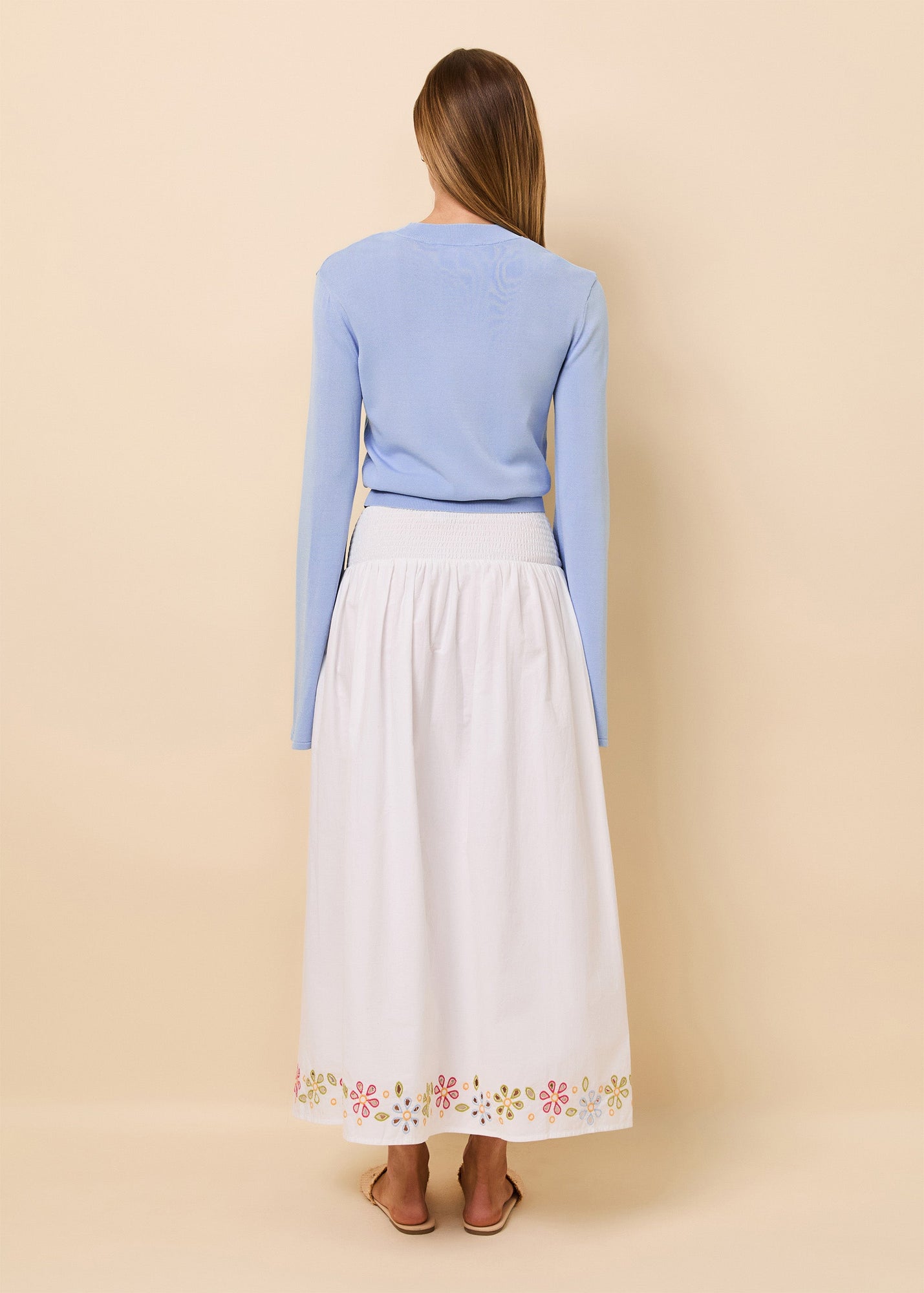 Womens | Noreen Skirt Embroidered Eyelet | Optic White