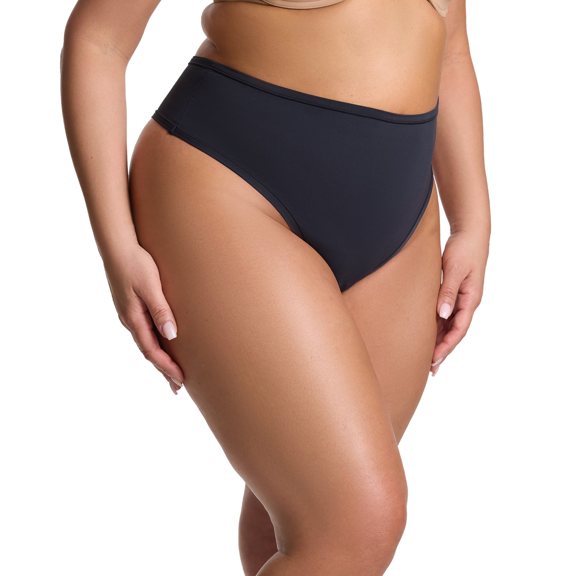 Plus Size YourFit One Size High Rise Thong | Black