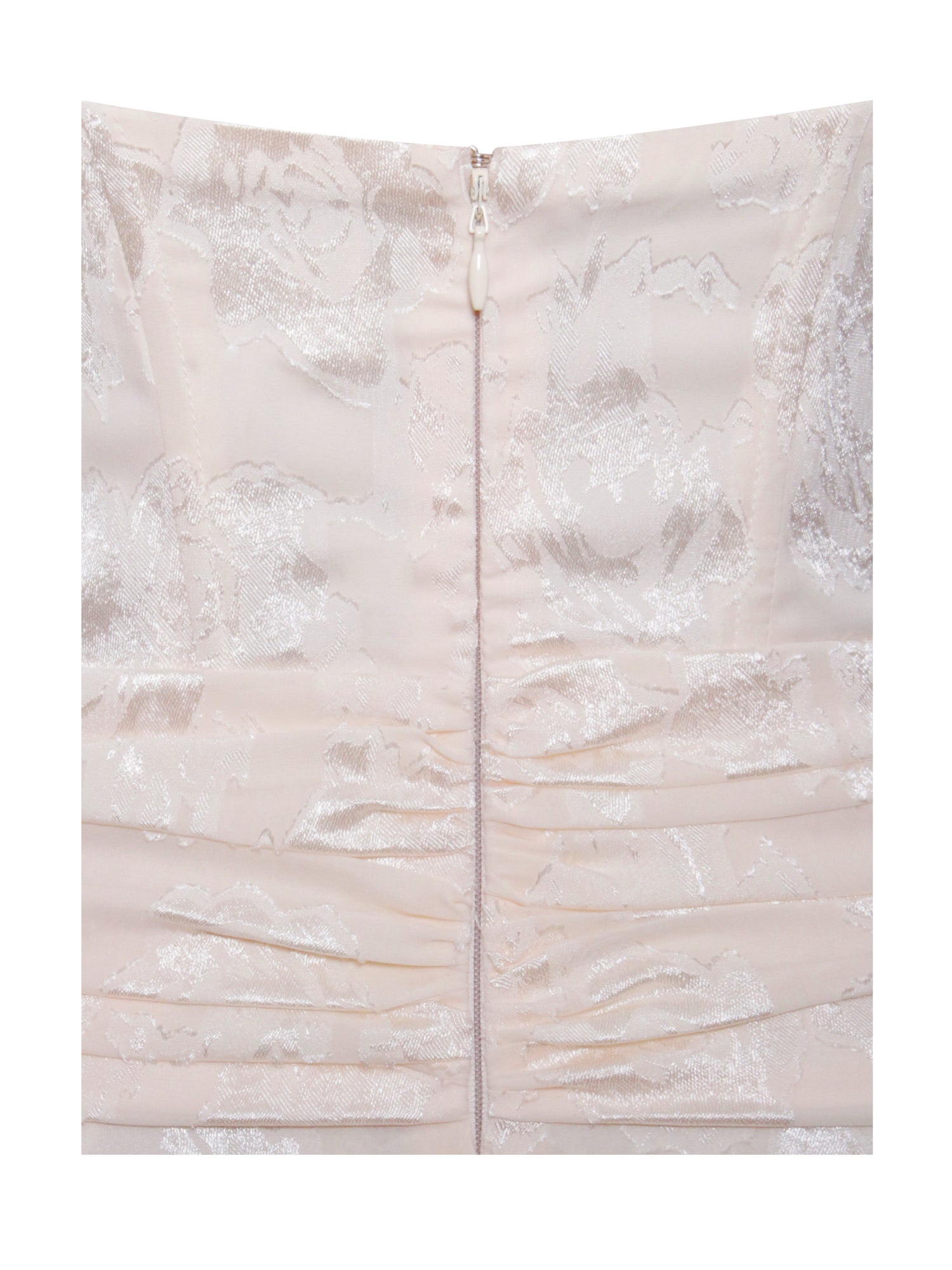 Quintana Jacquard Textured Slit Halter Mini Dress | Beige