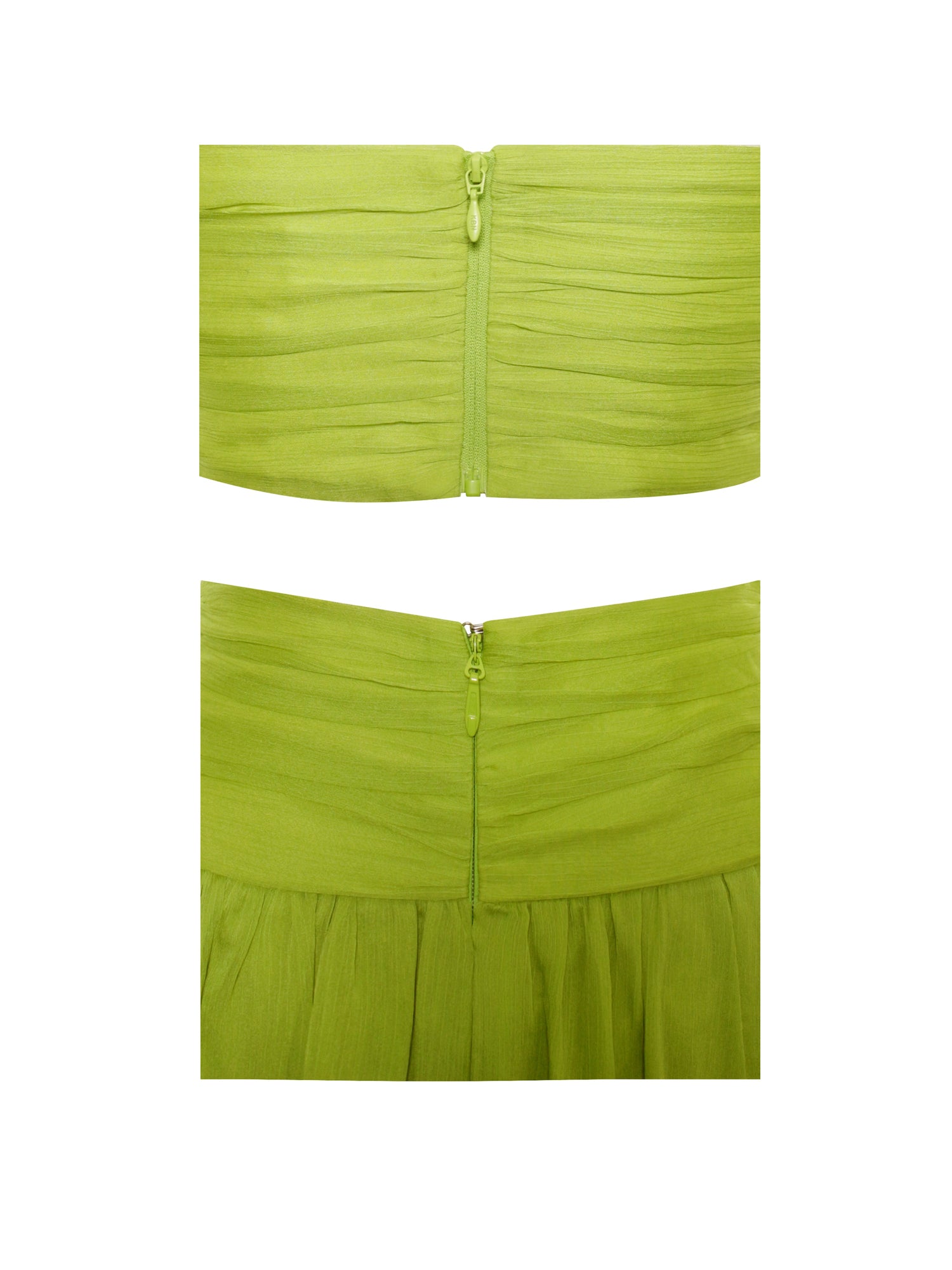 Quinby Chiffon Pleated Lace Up Maxi Dress | Lemon