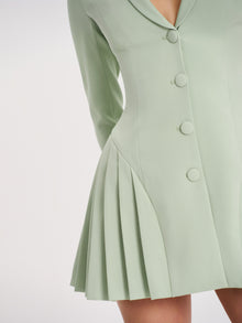 Delia Blazer Dress with Pleated Detail | Pistachio Green