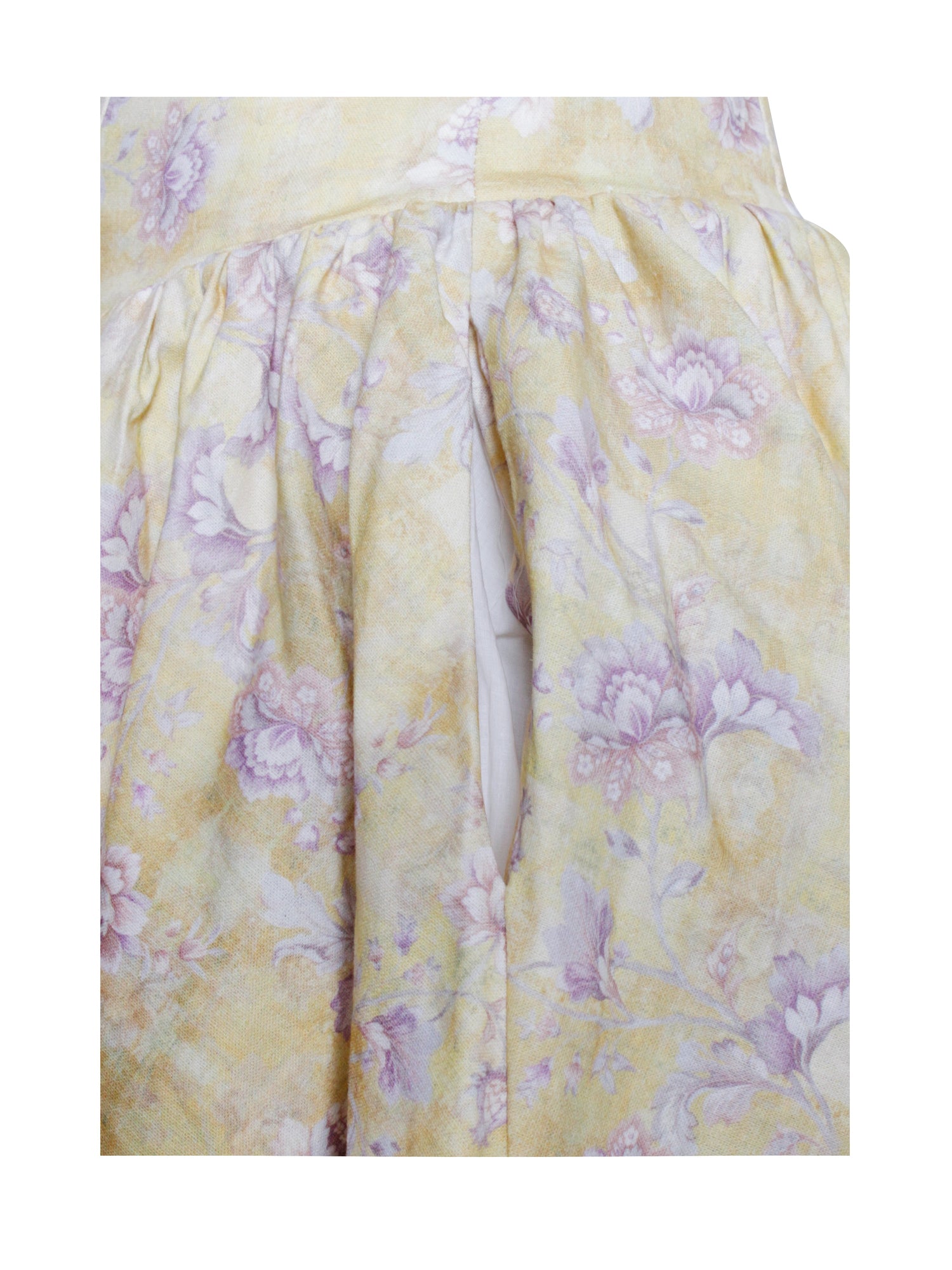 Oana Linen Collared Off Shoulder Mini Dress | Floral Print