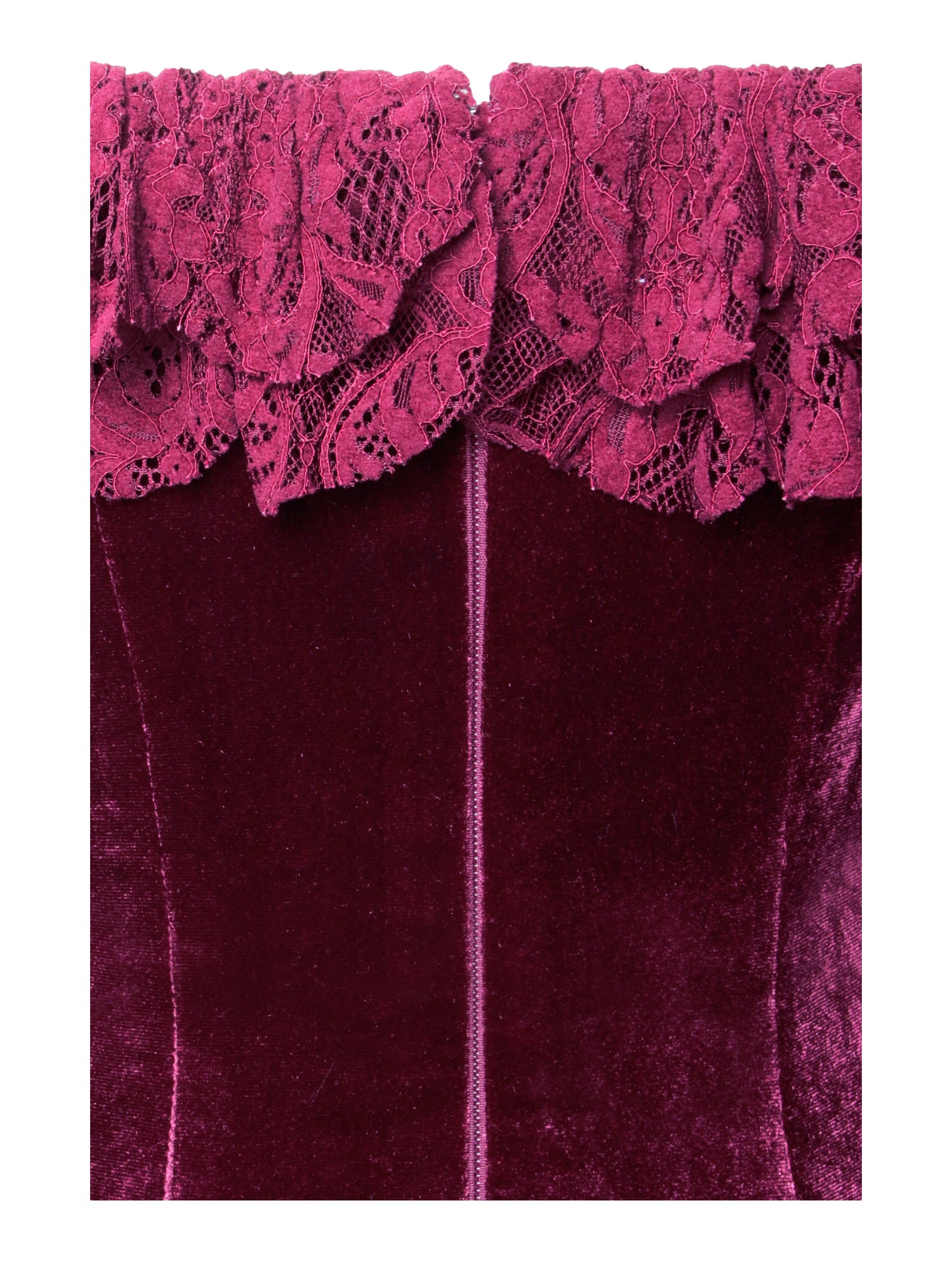 Yachira Velvet Lace Flare Sleeve Mini Dress | Burgundy