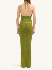 Teresa Scarf Top | Olive Oil Sequin