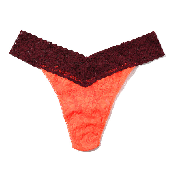 Signature Lace Original Rise Thong | Tangelo x Cabernet