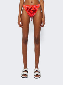 Women | Magda Butrym | High Leg Swim Bottoms | Red