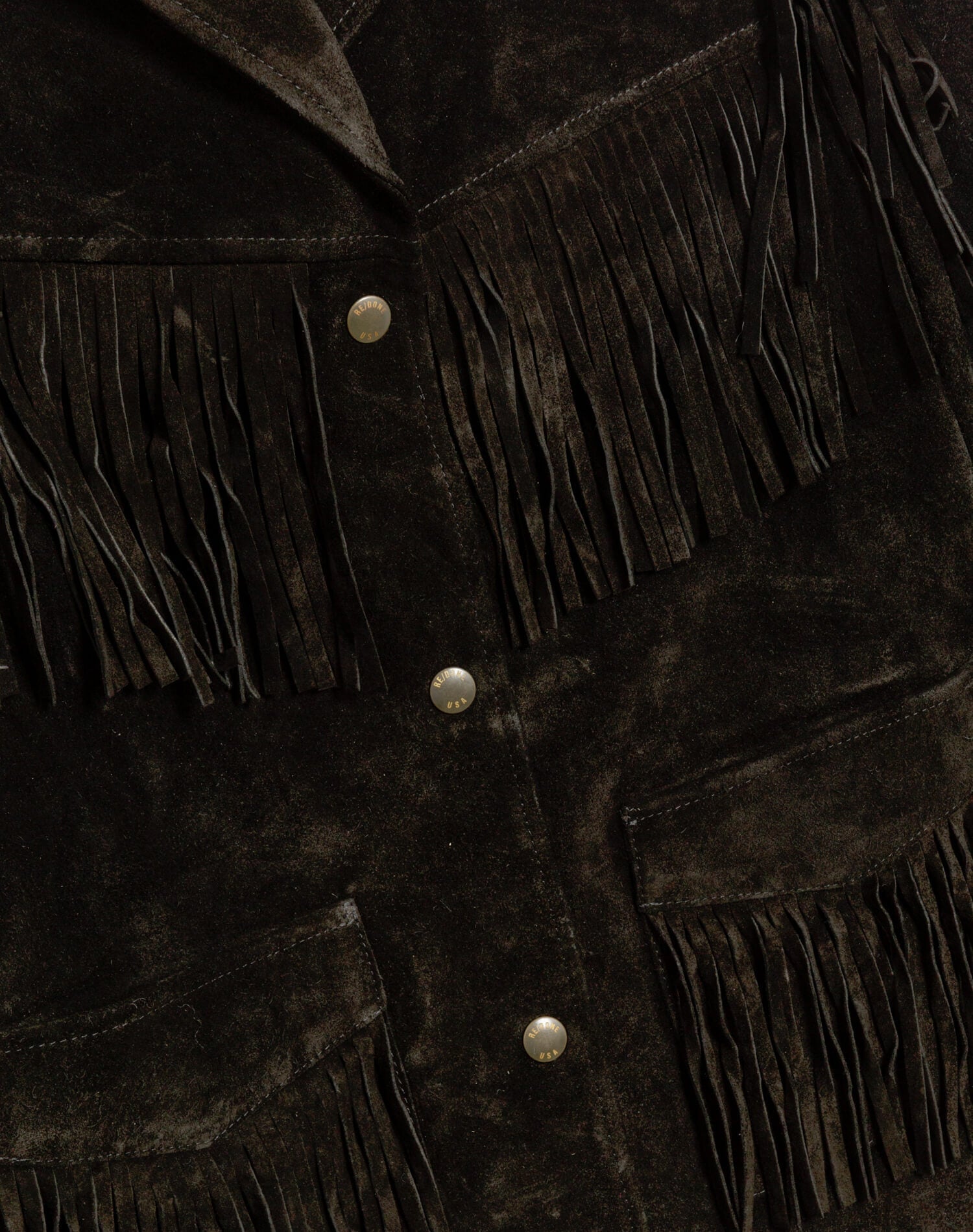 Womens | Suede Fringe Jacket | Black