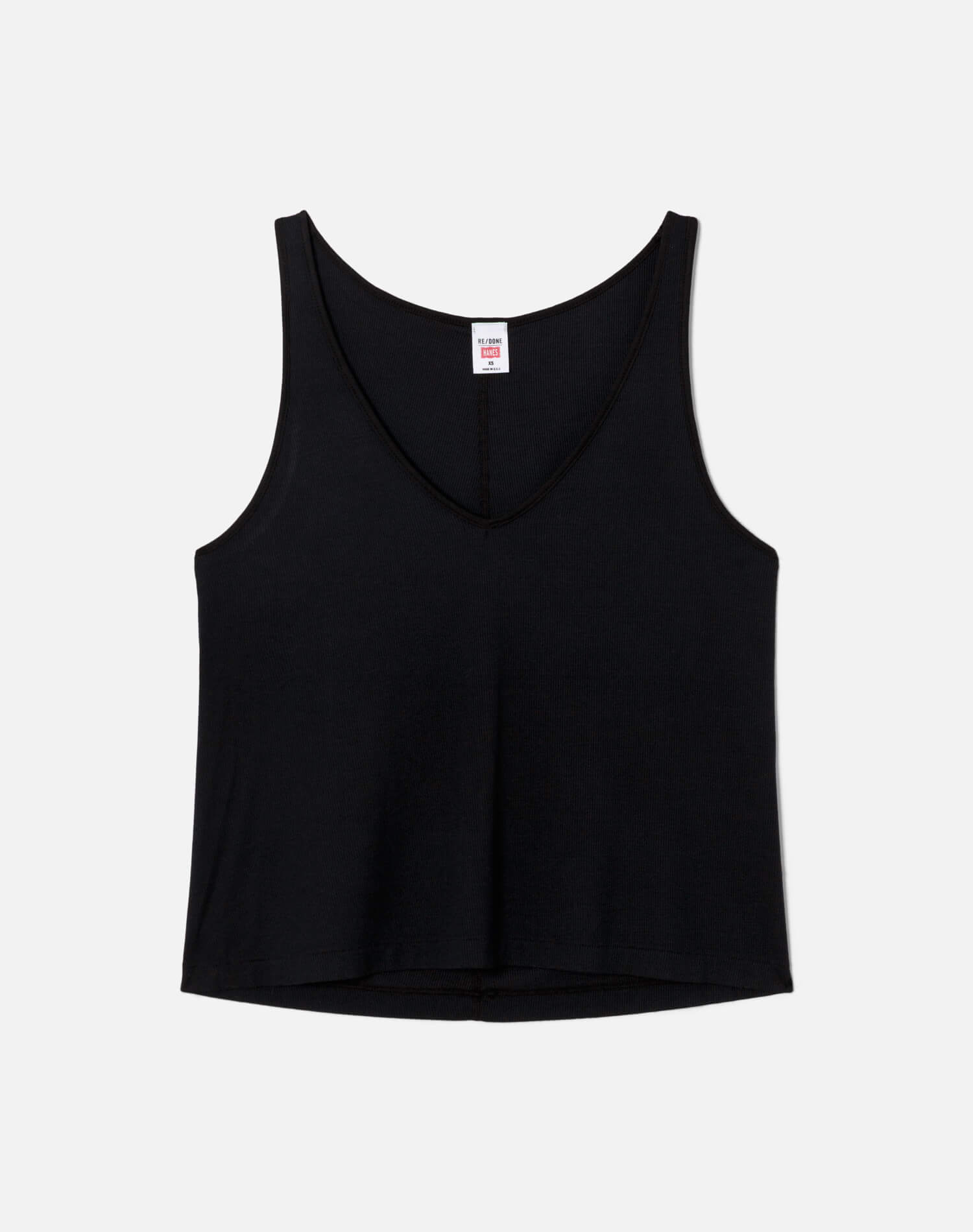 Womens | Hanes Slim V Neck Tank | Vintage Black