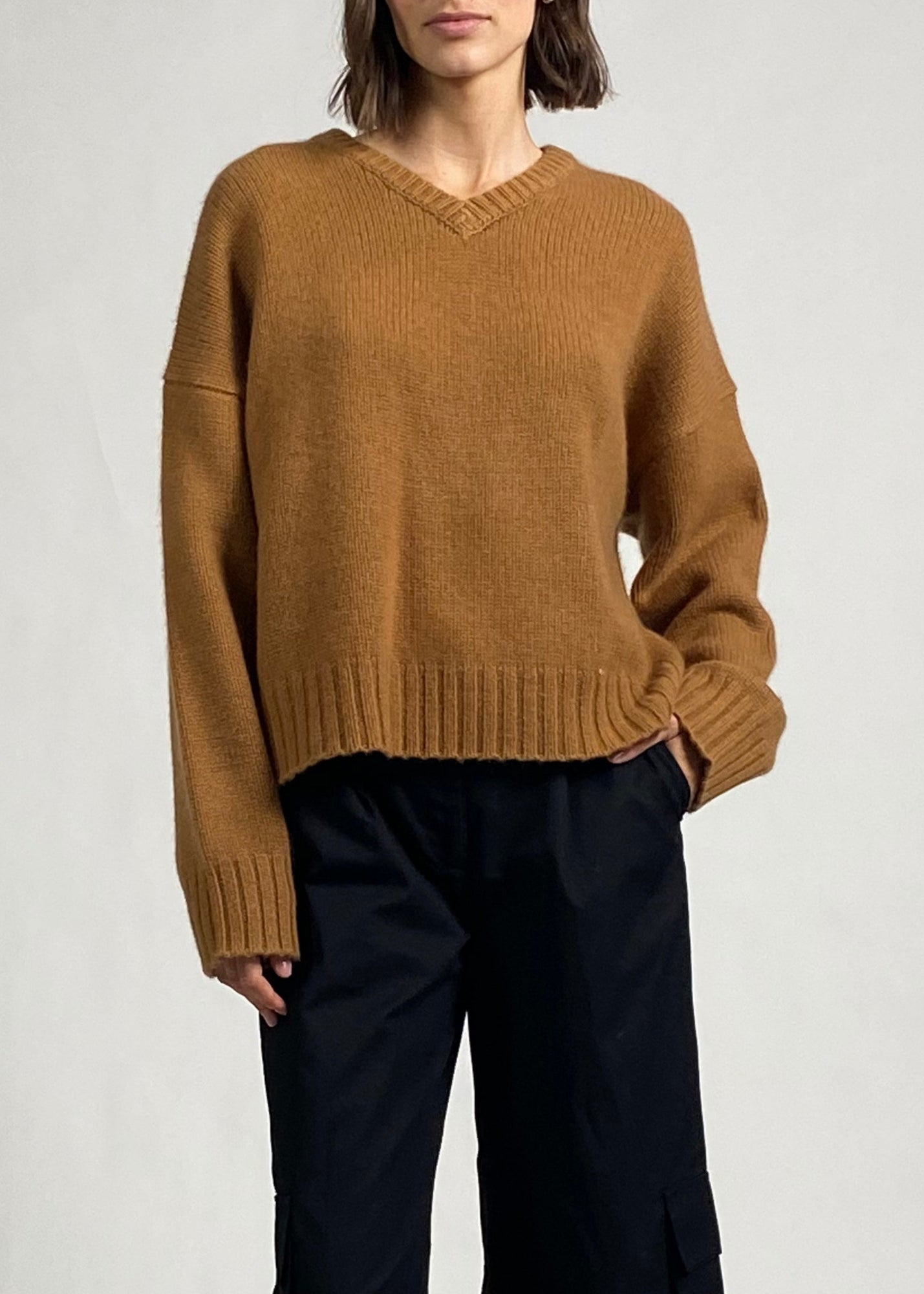 Womens | Reva Cashmere Sweater | Chestnut