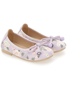 Girls | Rose Print Ballet Flats | Wisteria