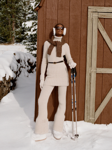 Diana Knitted Leggings | Snow Shimmer