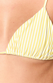 9.0 Swim Venice Bikini Top | Yellow Stripe