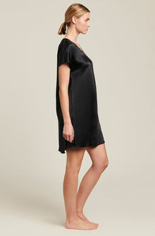 GINIA Silk Kaftan - Black