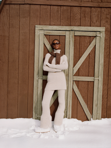 Diana Knitted Leggings | Snow Shimmer