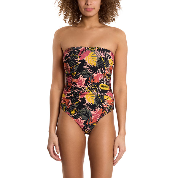 Swim Bandeau One Piece | Palm Springs (Beige)