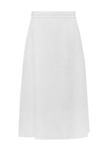 A-Line Midi Skirt | White
