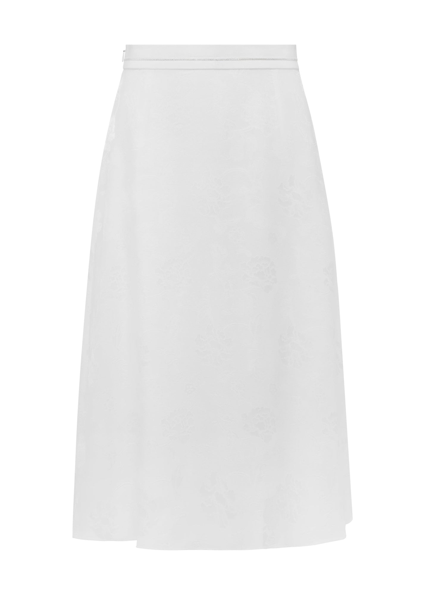 A-Line Midi Skirt | White