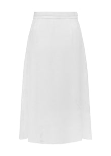 A-Line Midi Skirt | White