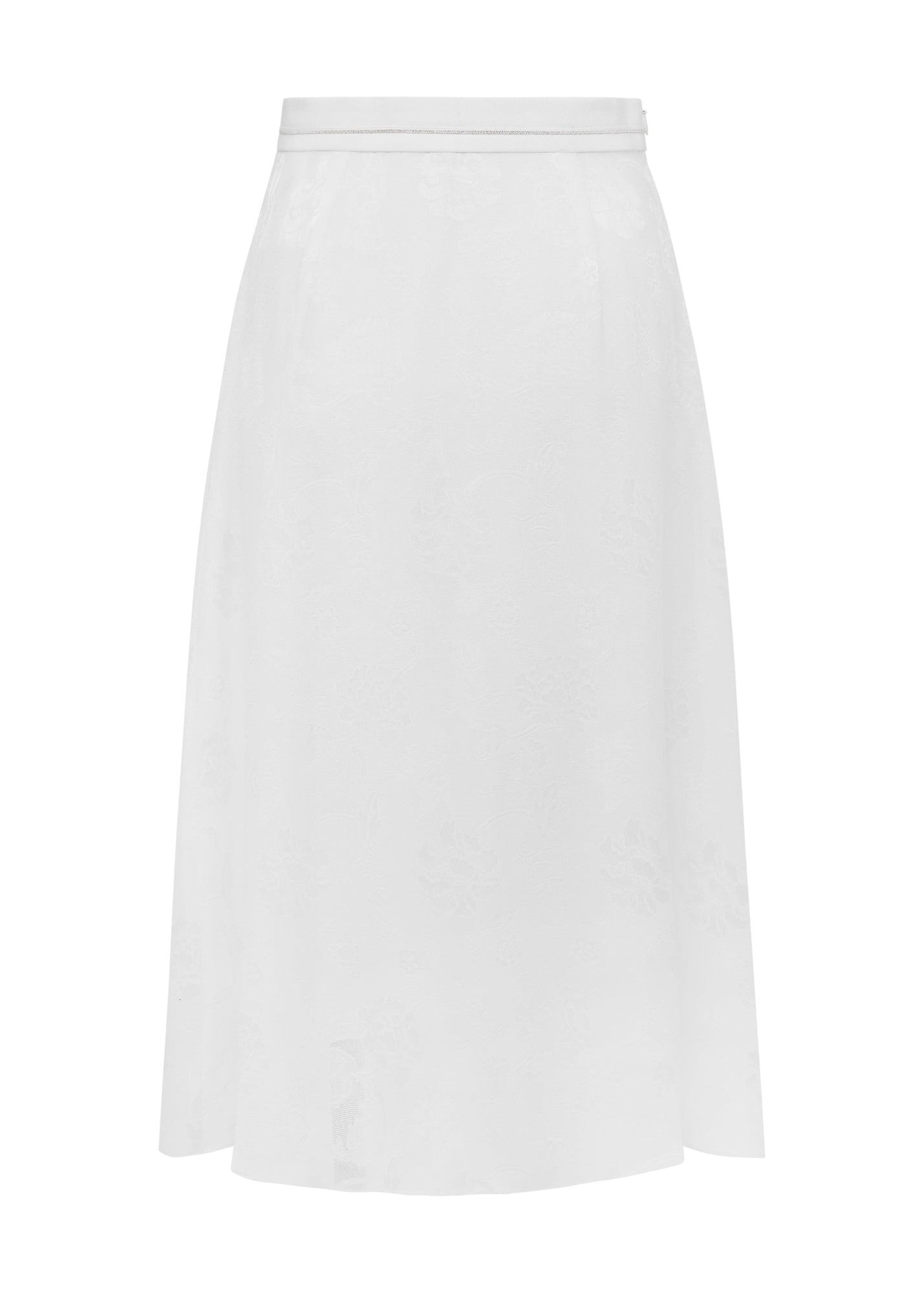 A-Line Midi Skirt | White