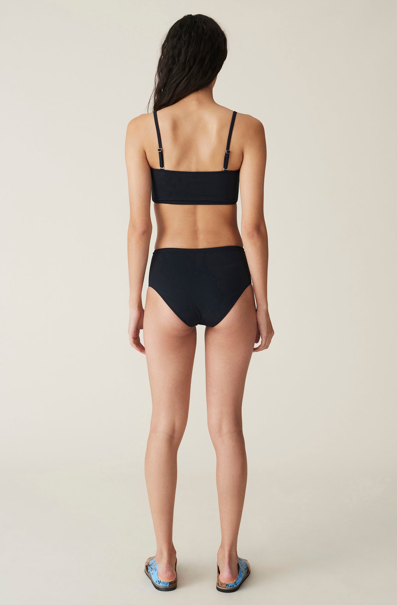 Recycled Bandeau Bikini Top | Black