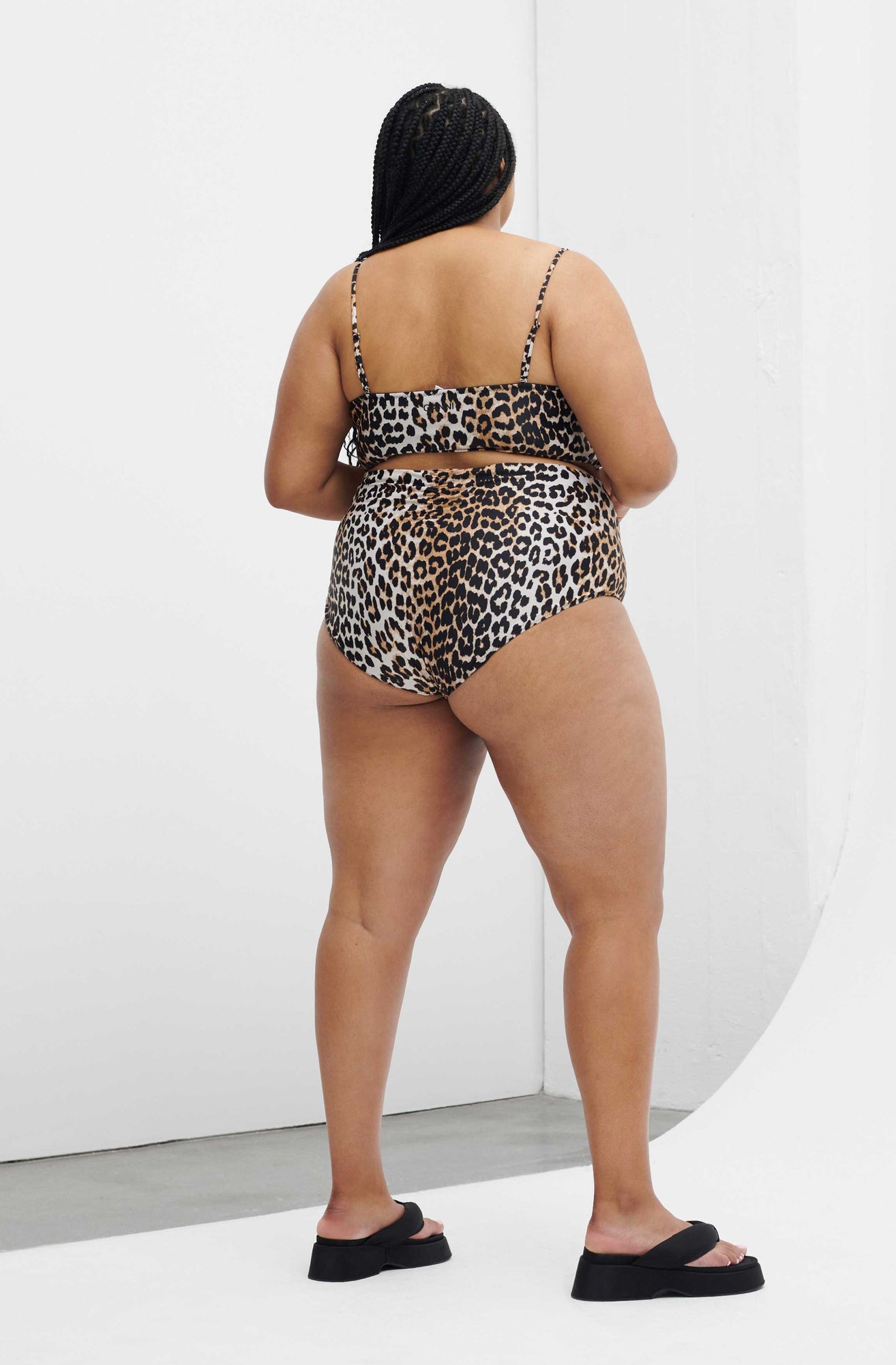 Printed High-Rise Bikini Briefs | Leopard