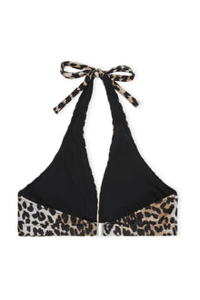 Halter Bikini Top | Leopard