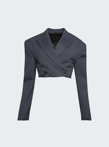 Women | Dion Lee | Oversized Crop Jacket | Asphalt